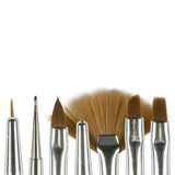 Nailart Pinsel Lila Griff 7er Set