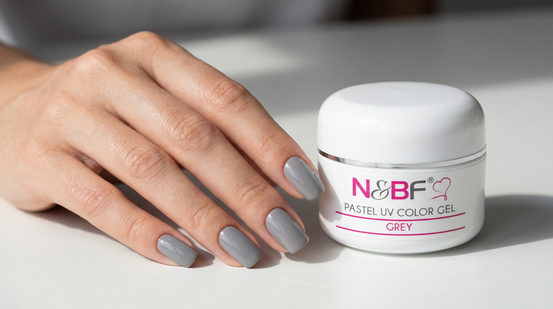 nageldesign in grau