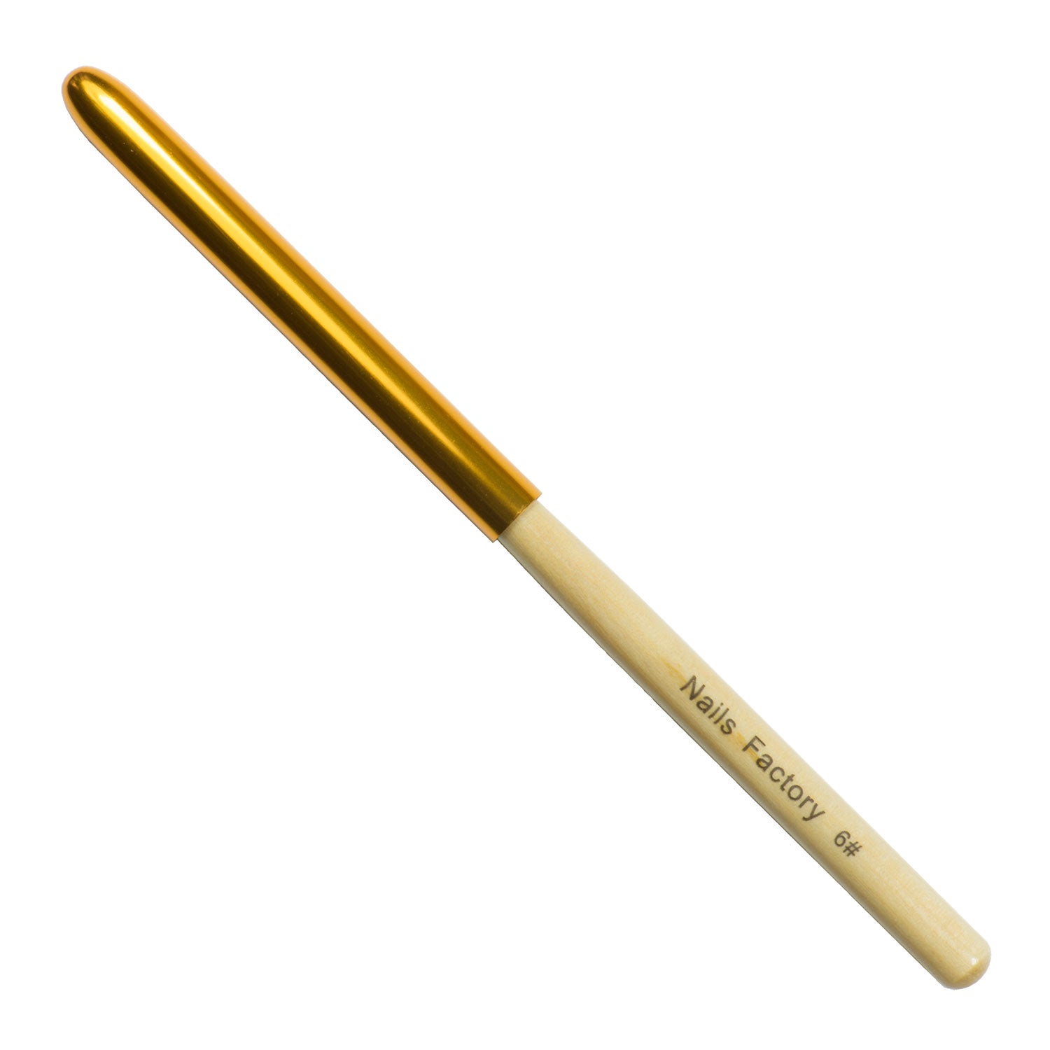 Nails Factory Gel Pinsel Gold Rund No 6 mit Kappe