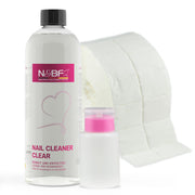 N&BF N&BF Nagel Cleaner 1000ml + Zelletten (2x500 Tupfer) & Dispenser Rosa Produktbild