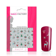 Nails Factory Nagelsticker Christmas silver bambi