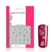 Nails Factory Nagelsticker silver Christmas Tree