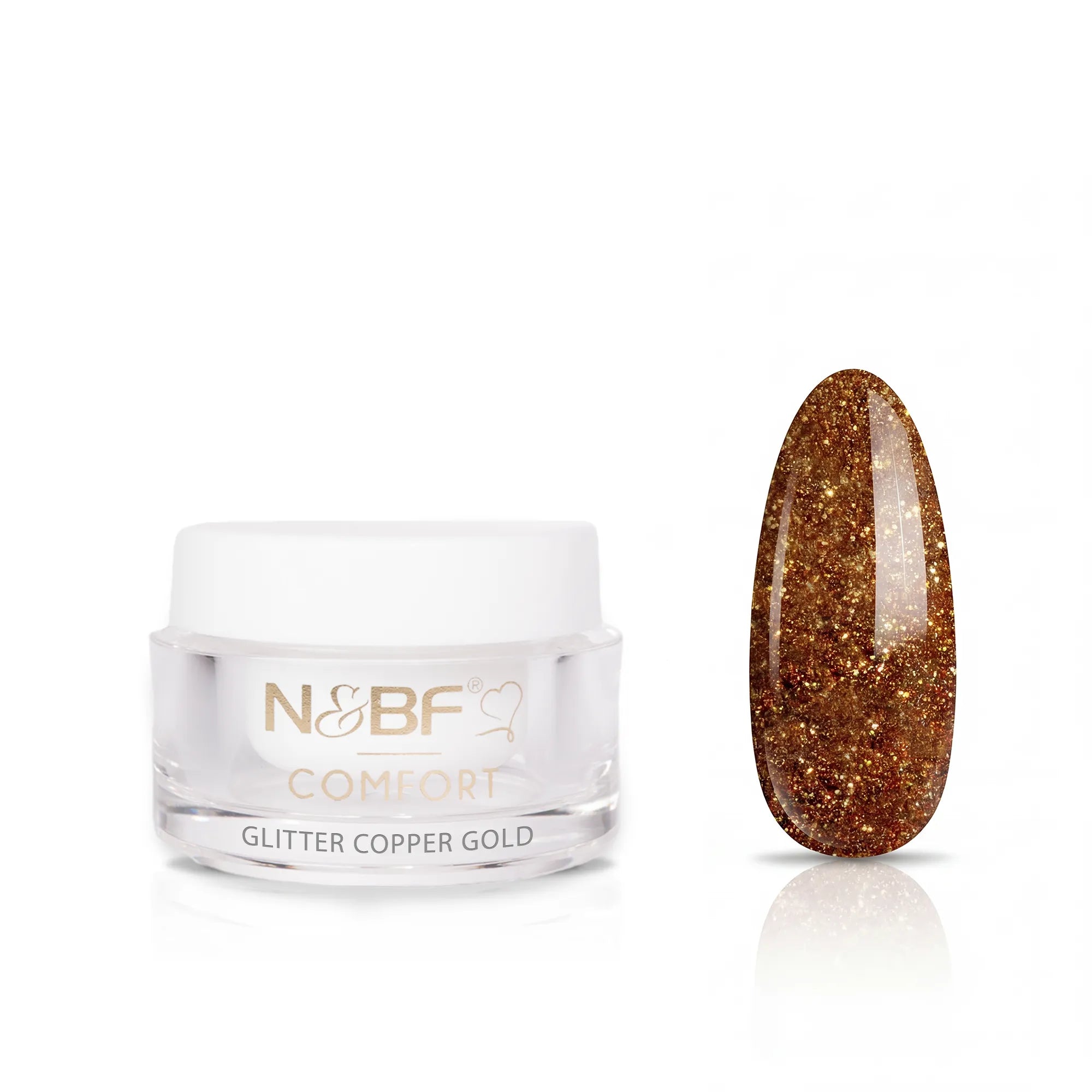 N&BF Comfort Glitter Farbgel Copper Gold 5ml