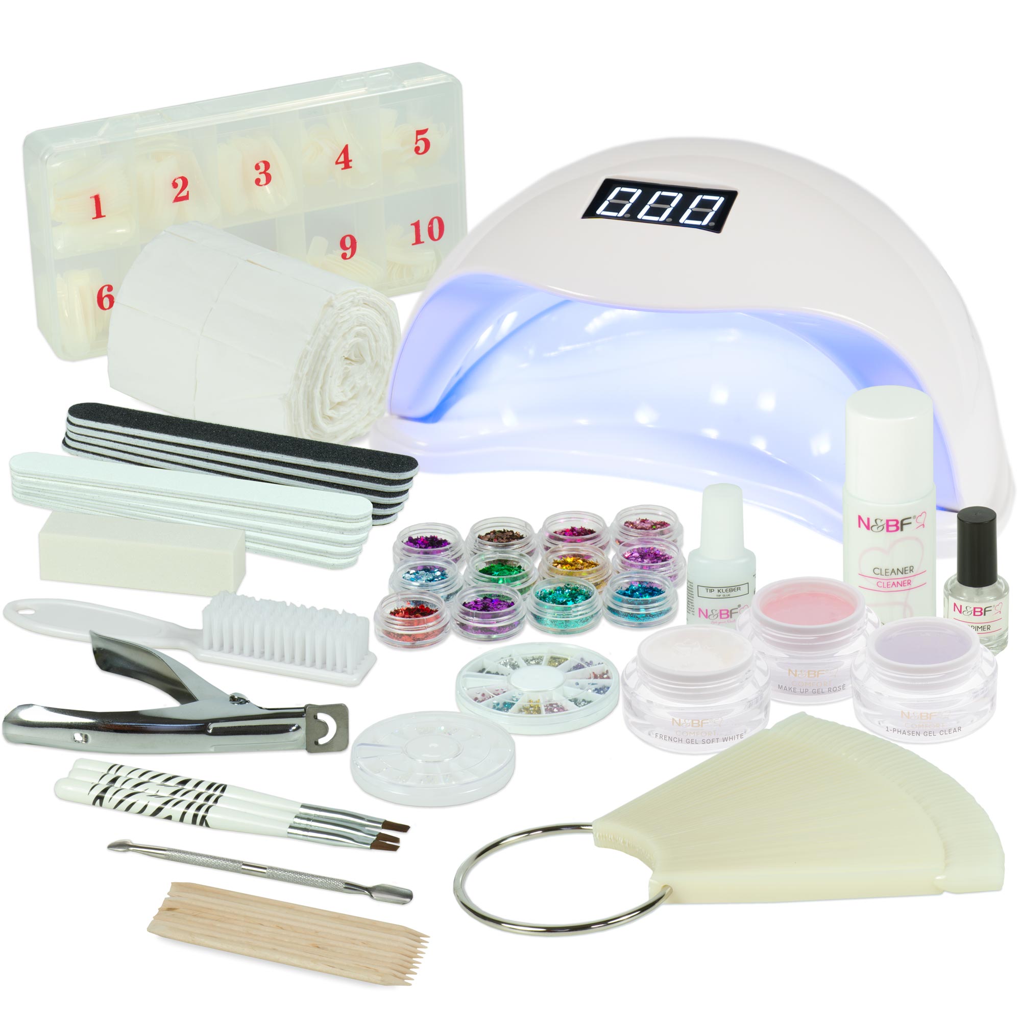 Nails and Beauty Factory Comfort Gel Serie Nagelstudio Starter Set UVA Weiss 2022 1