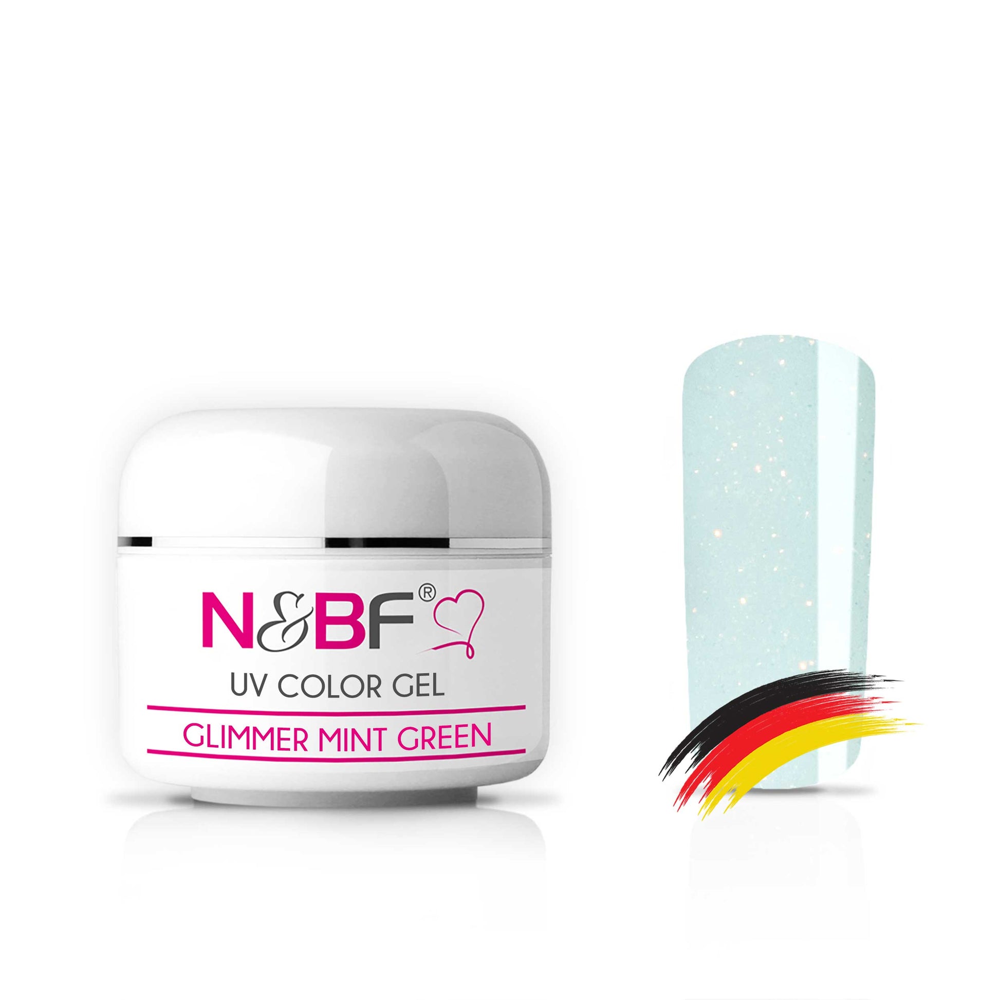 Nails and Beauty Factory Farbgel Glimmer Mint Green 5 ml 23 01