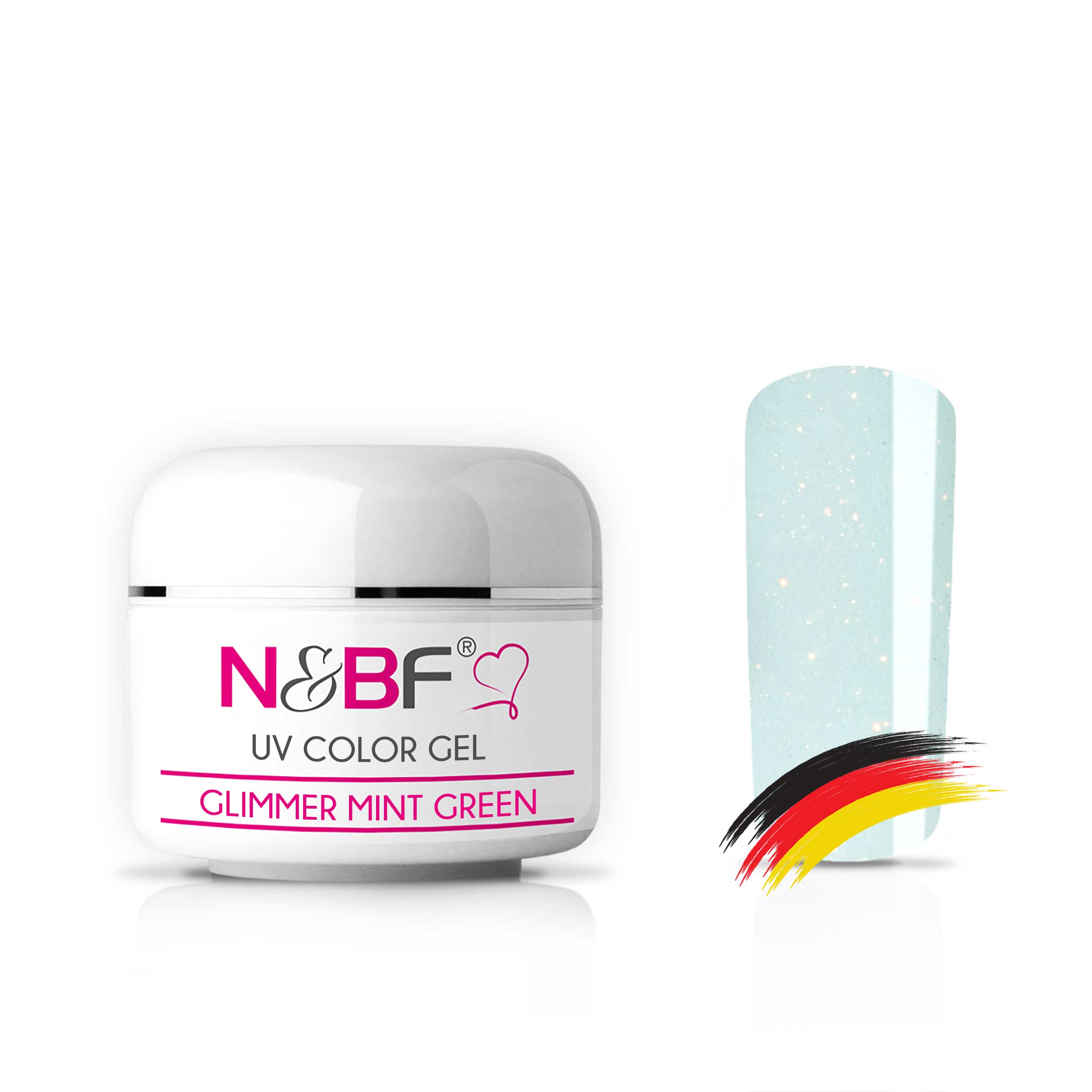 Nails and Beauty Factory Farbgel Glimmer Mint Green 5 ml 23 01