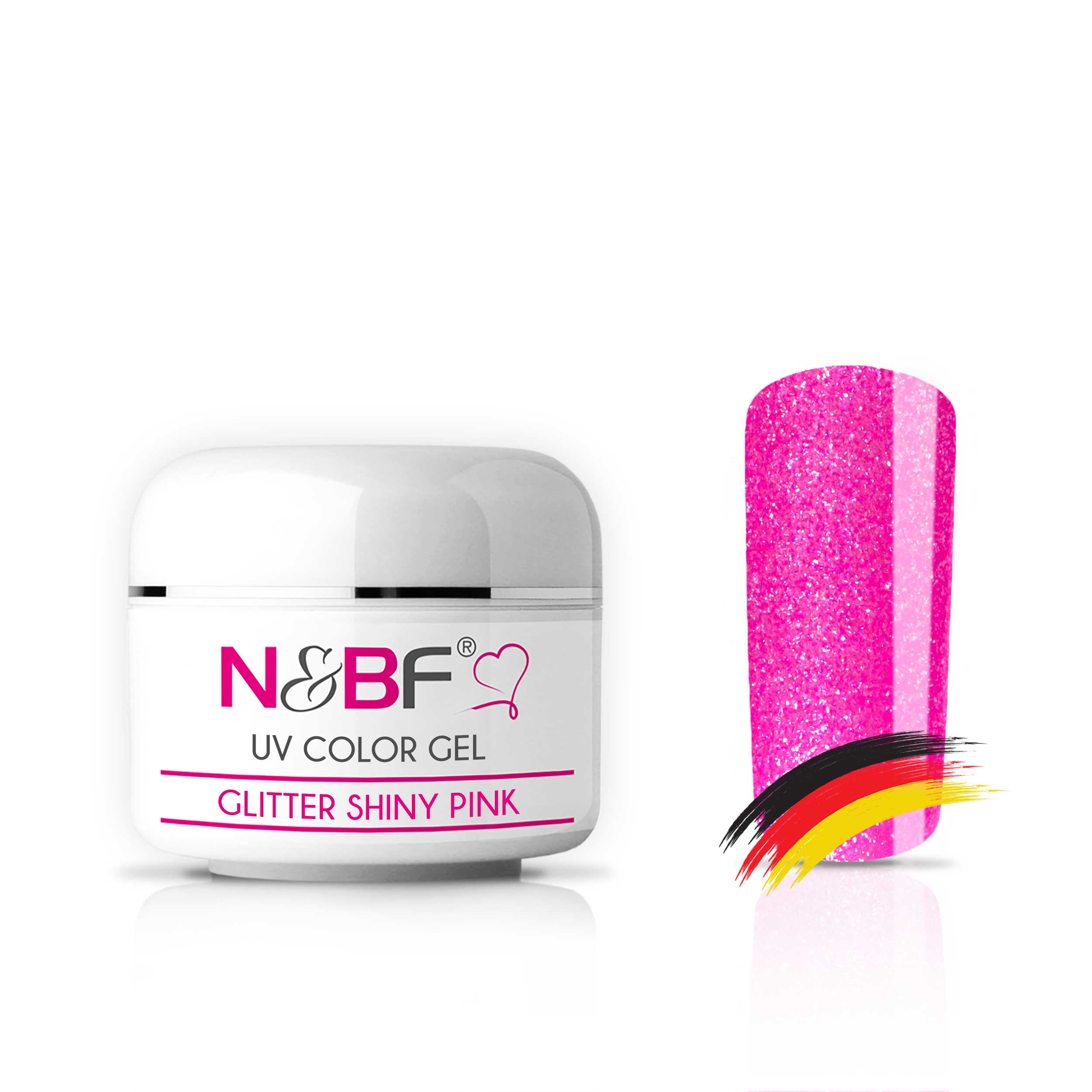 Nails and Beauty Factory Farbgel Glitter Shiny Pink 5 ml 23 01
