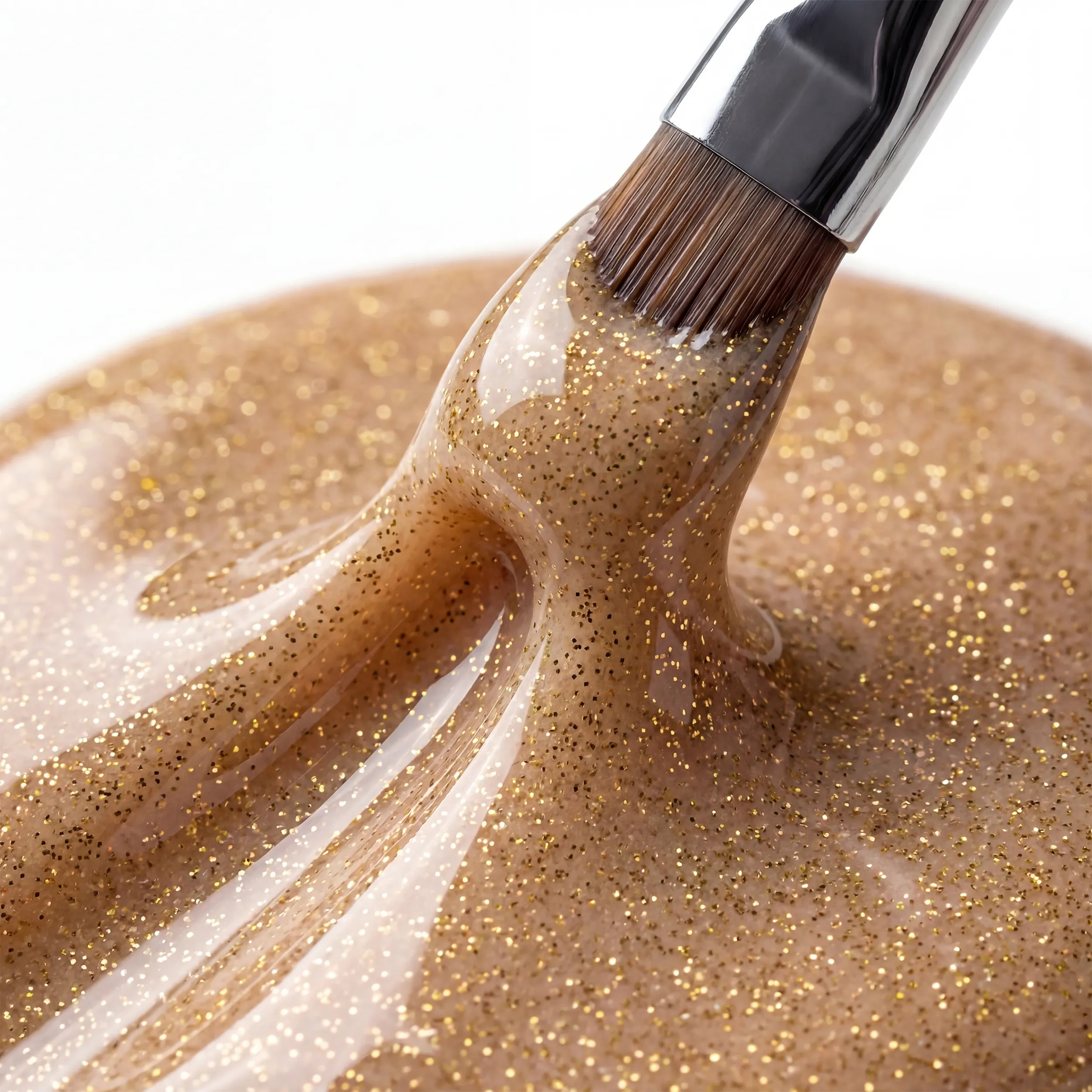 Glitter Farbgel Dark Gold 5ml