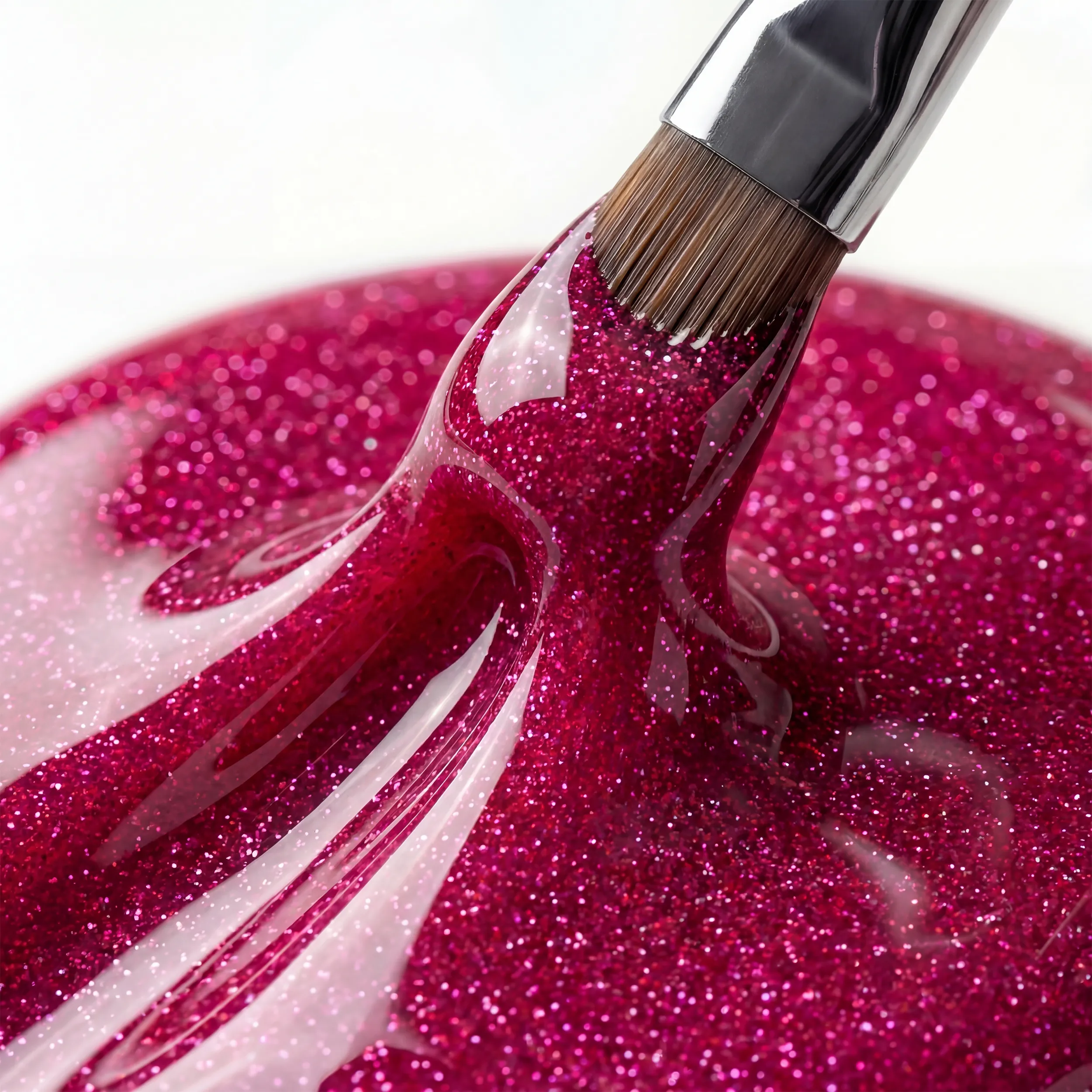 N&BF Glitter Farbgel Fuchsia 5ml