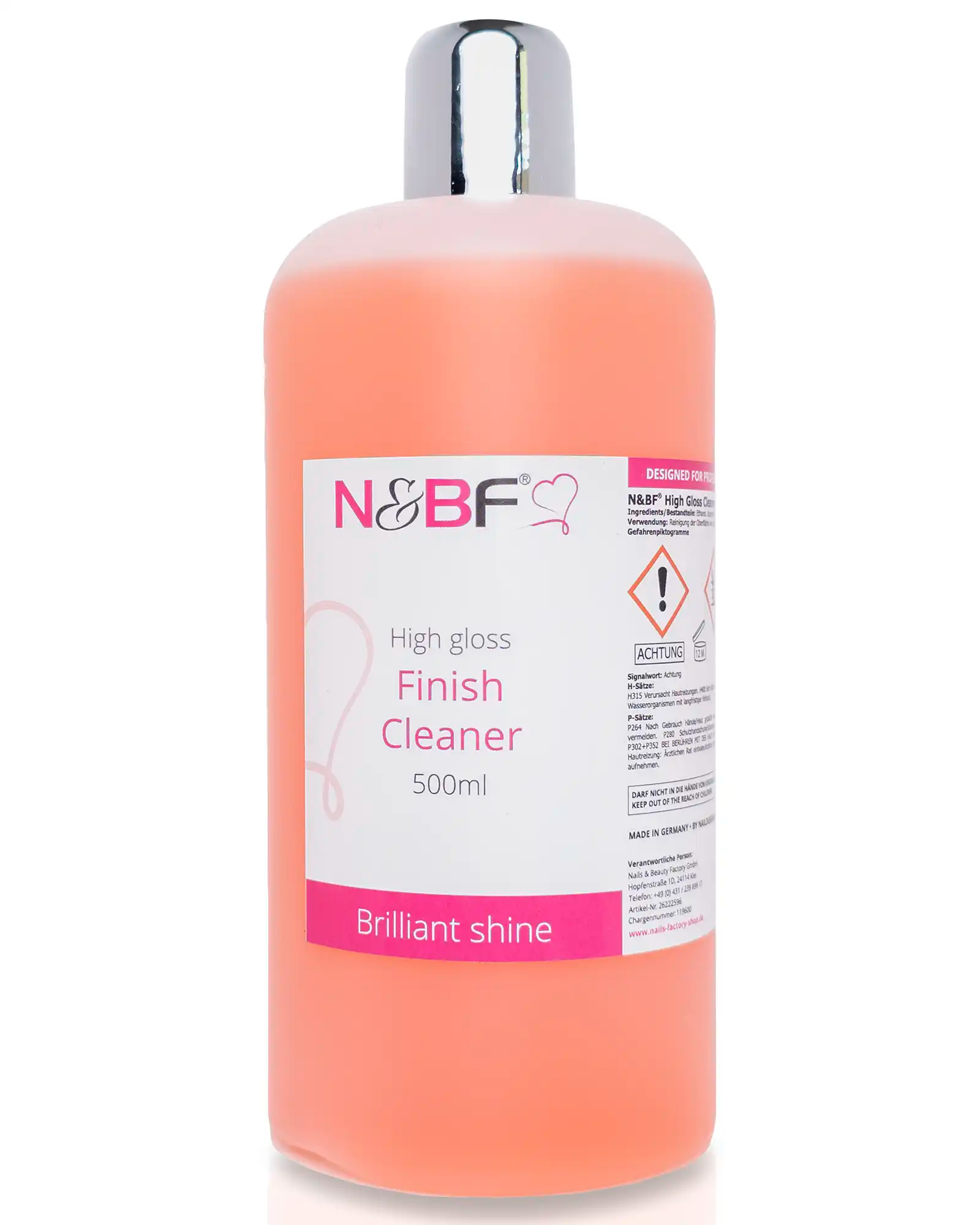 N&BF N&BF High Gloss Finish Cleaner 500ml Zelletten & Dispenser Set Rosa Dispenser Detail