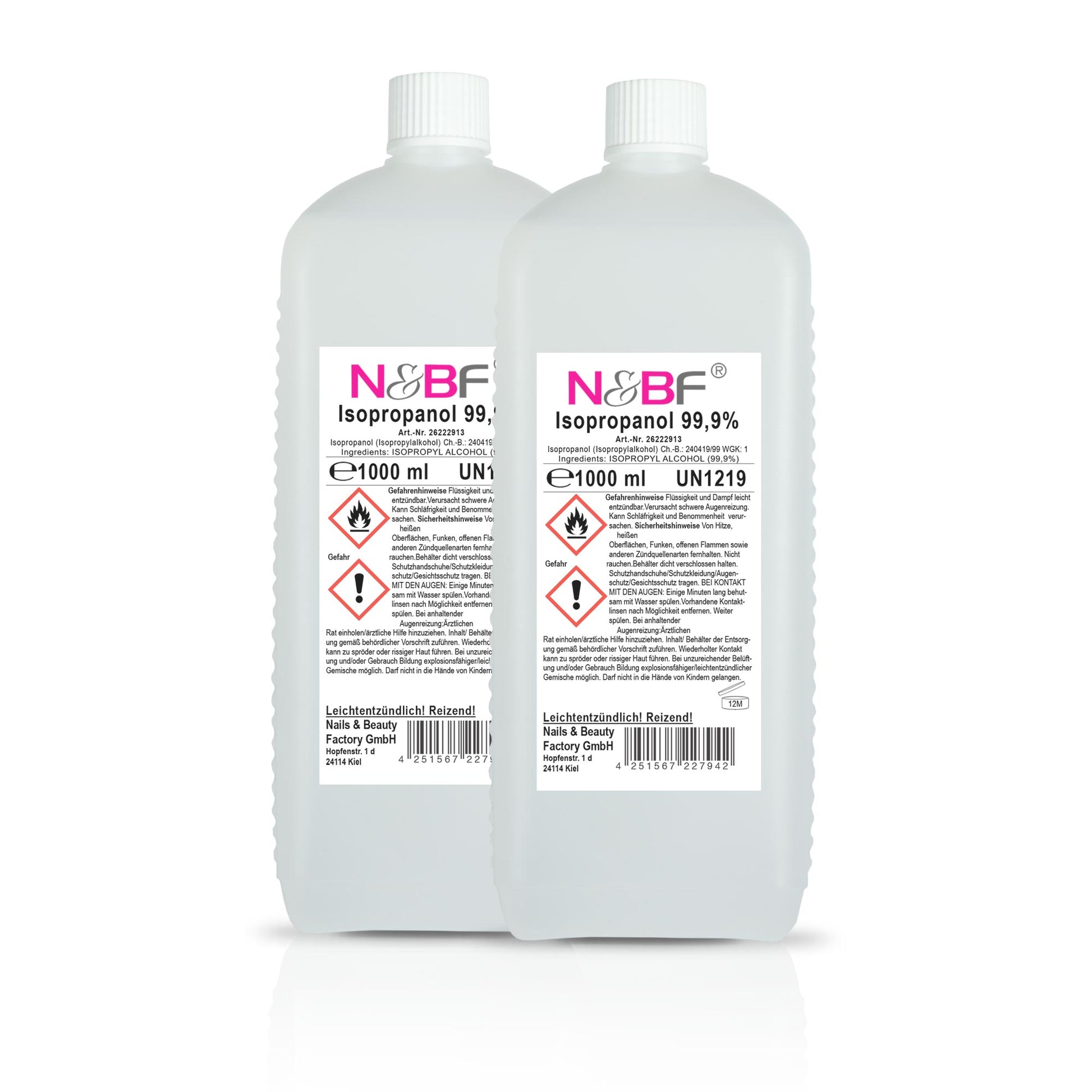 N&BF Nagel Cleaner Iso 99,9% Iso 2x1000ml Produktbild