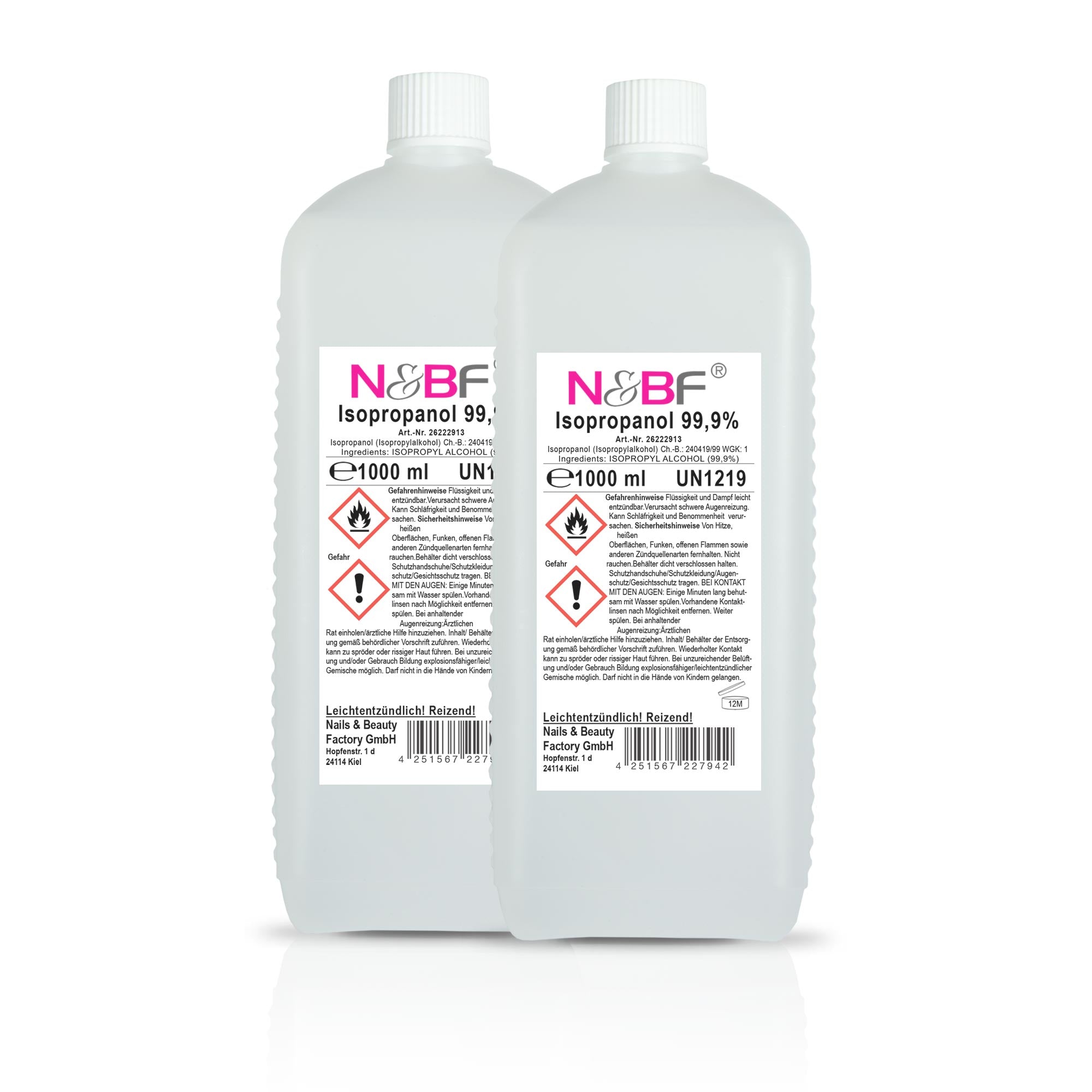 N&BF Nagel Cleaner Iso 99,9% Iso 2x1000ml Produktbild