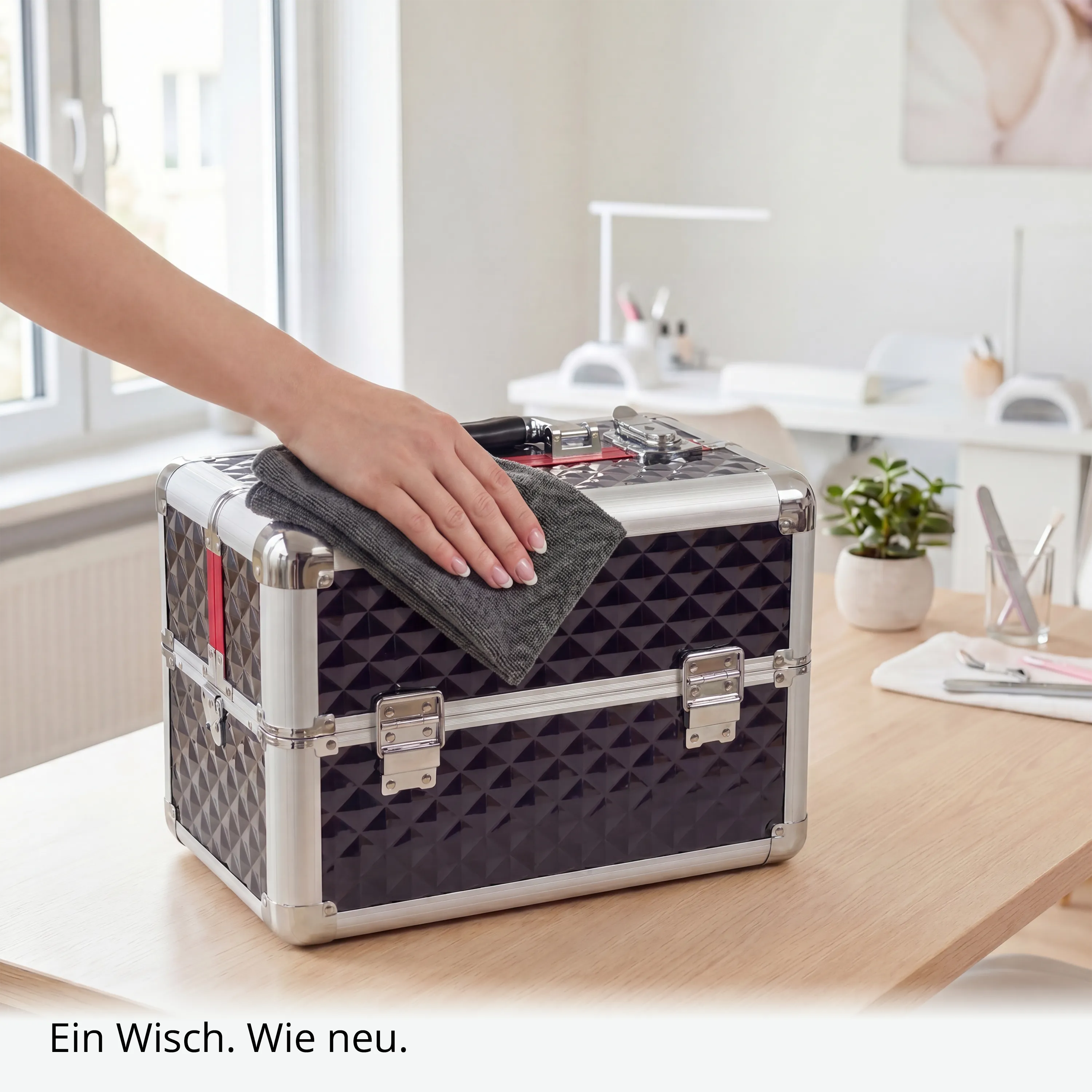 Kosmetikkoffer kompakt Schwarz Diamonds