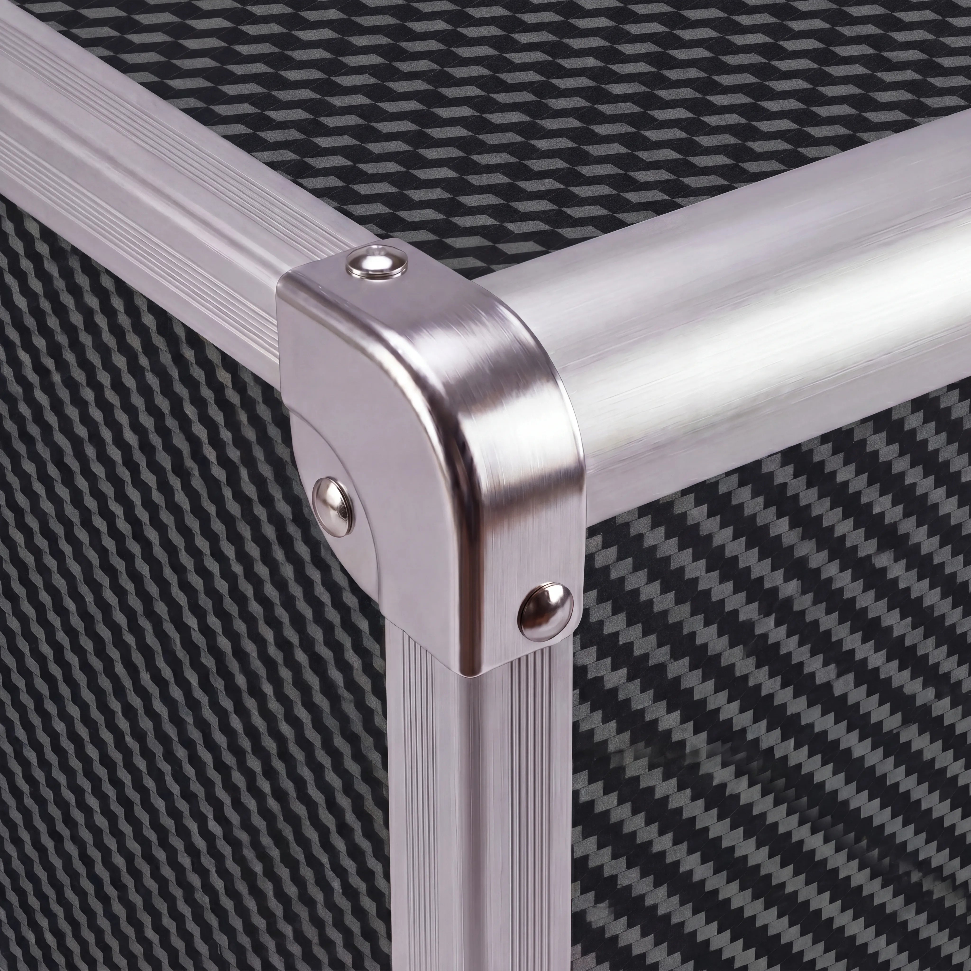Kosmetikkoffer Aluminium Schwarz Carbon Design