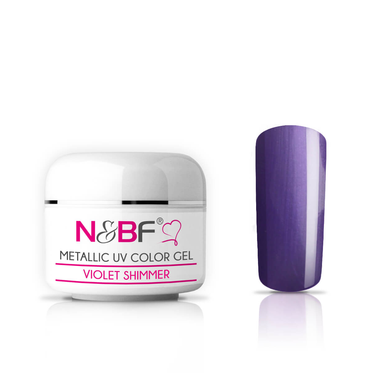 Nails and Beauty Factory Metallic UV Color Gel Farbgel Violet Shimmer