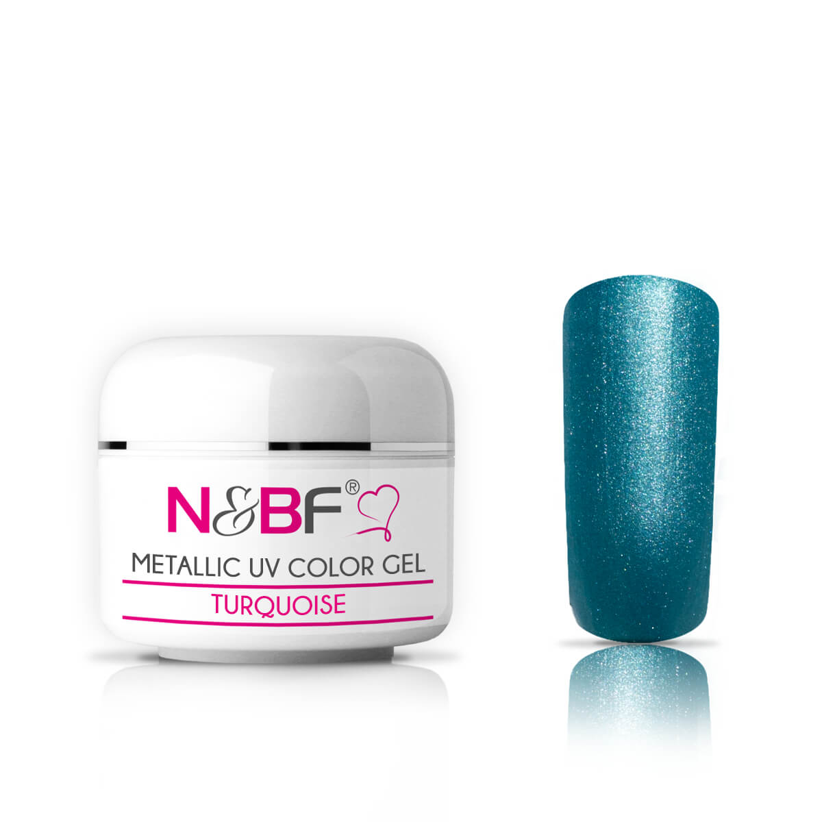 Nails and Beauty Factory Metallic UV Color Gel Turquoise 5 ml
