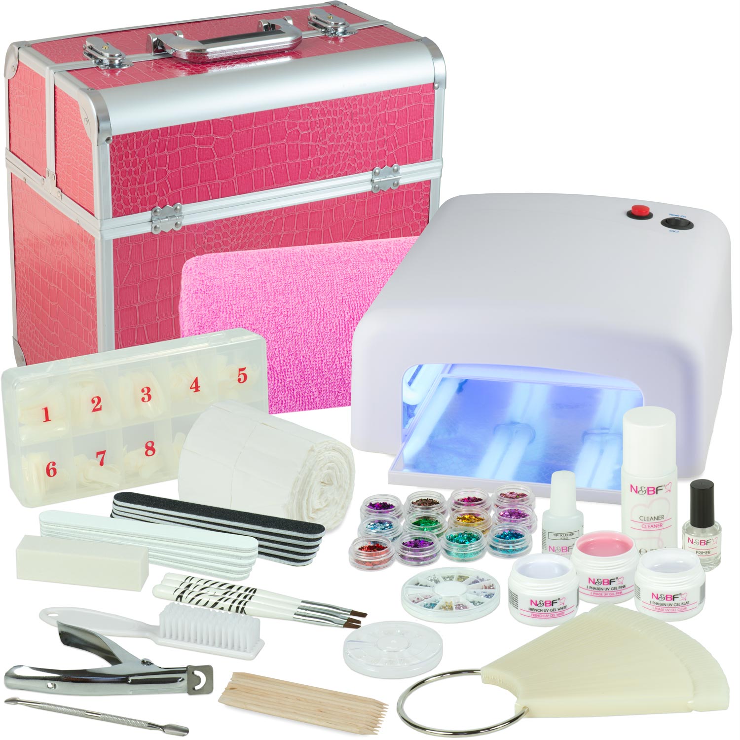 Nails and Beauty Factory Mobiles Nagelstudio Mega Starter Set Pink Crocos Design 2018