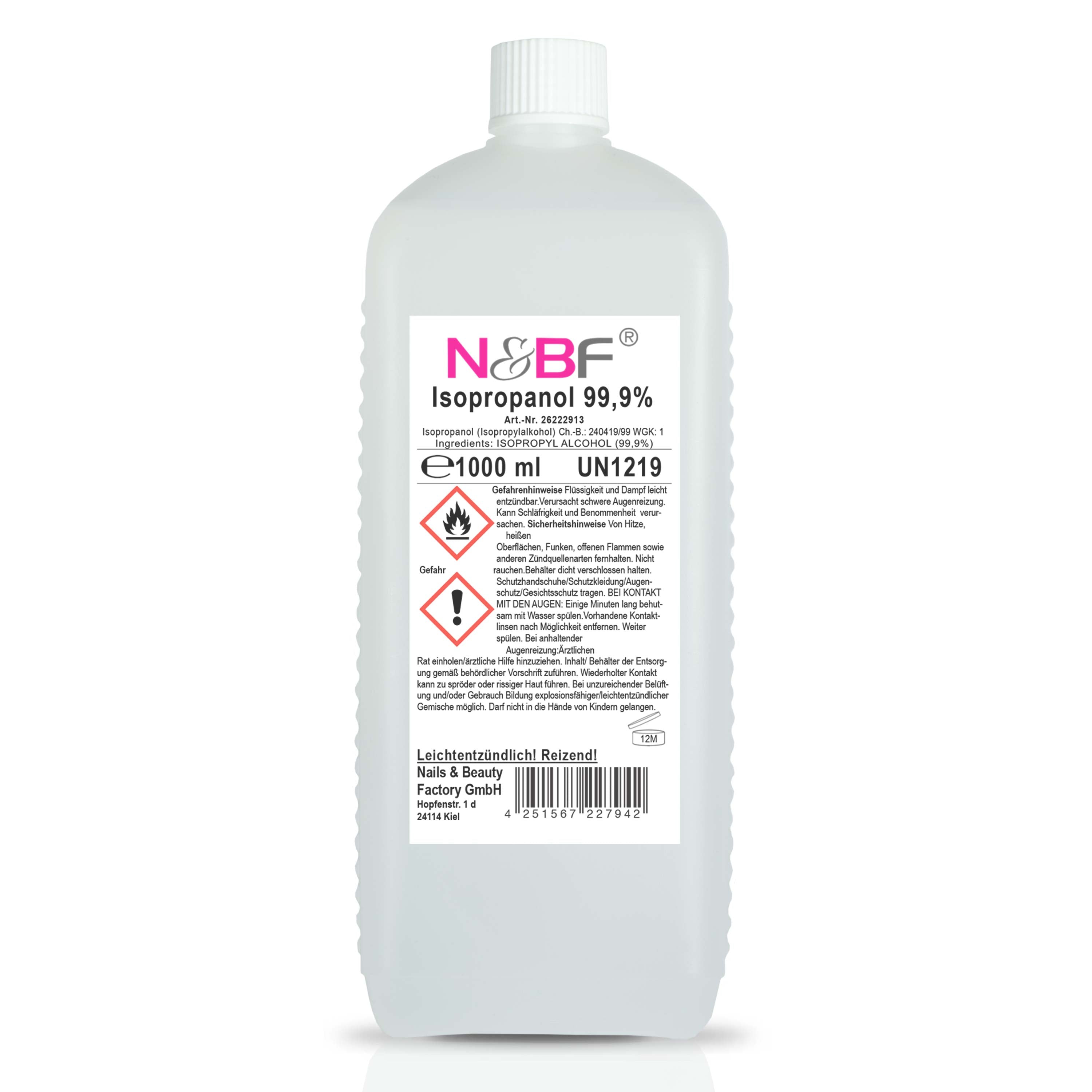 N&BF Nagel Cleaner Iso 99,9% Iso 1000ml Produktbild