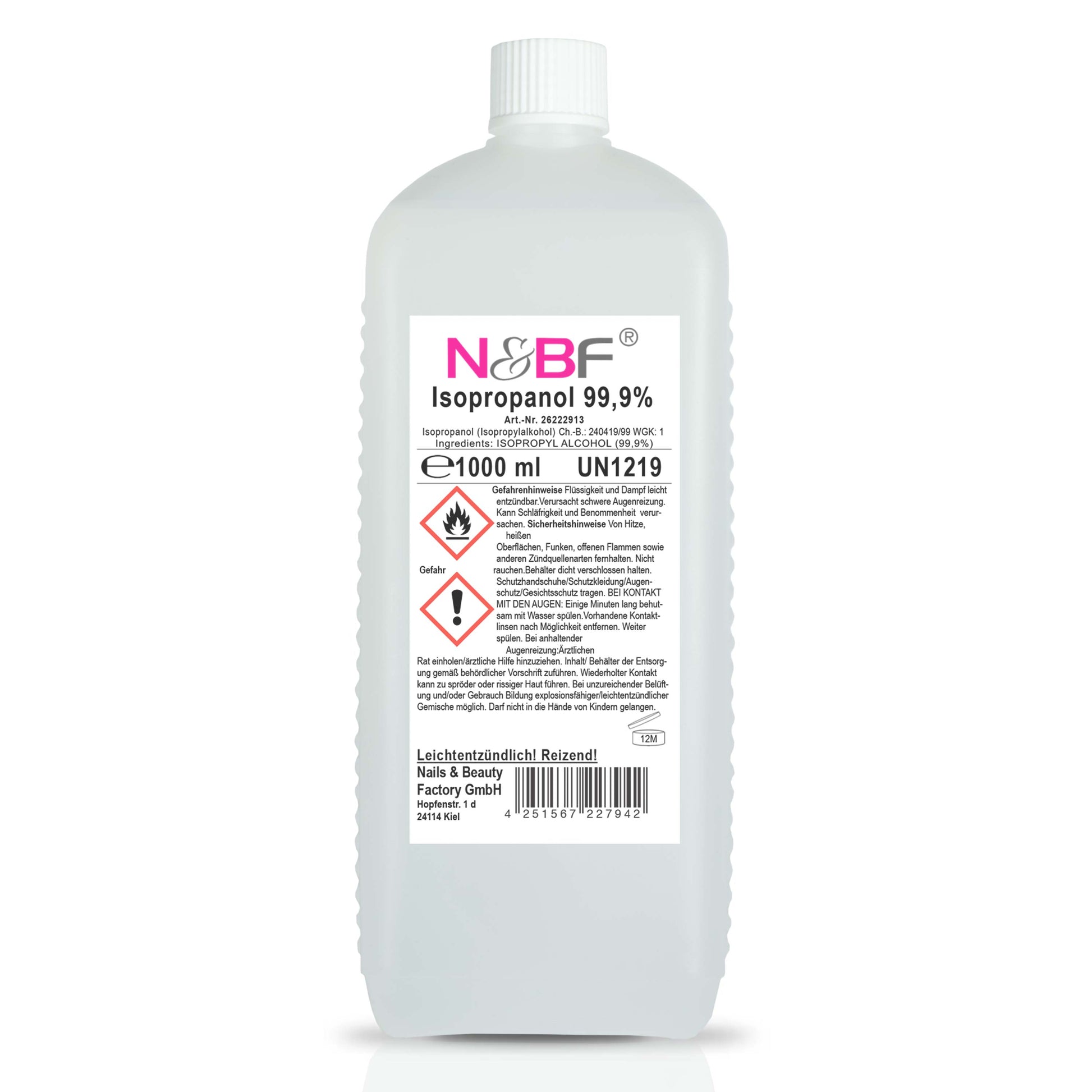 N&BF Nagel Cleaner Iso 99,9% Iso 2x1000ml Detailbild 2
