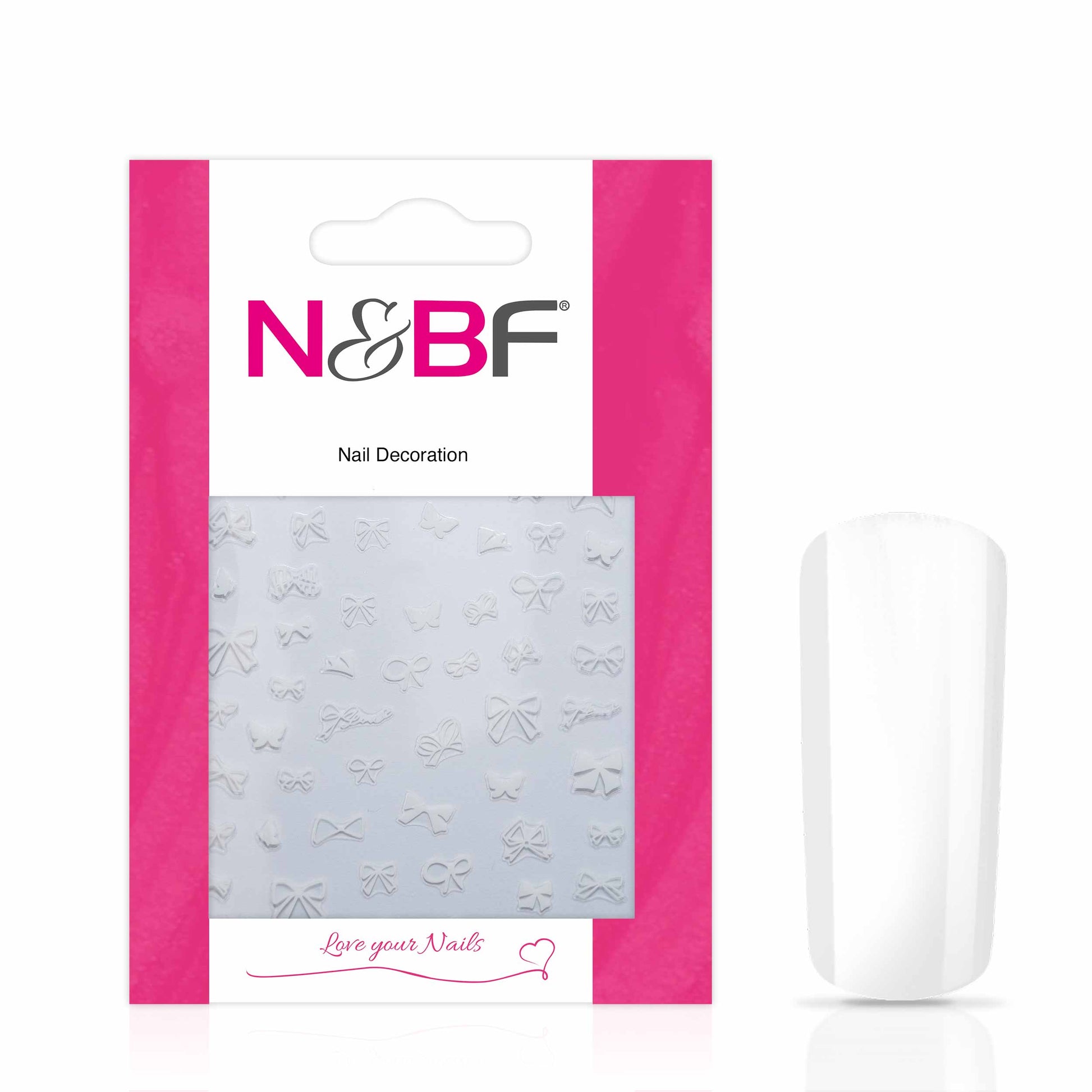 Nails and Beauty Factory Nagelsticker Butterfly loop White 1