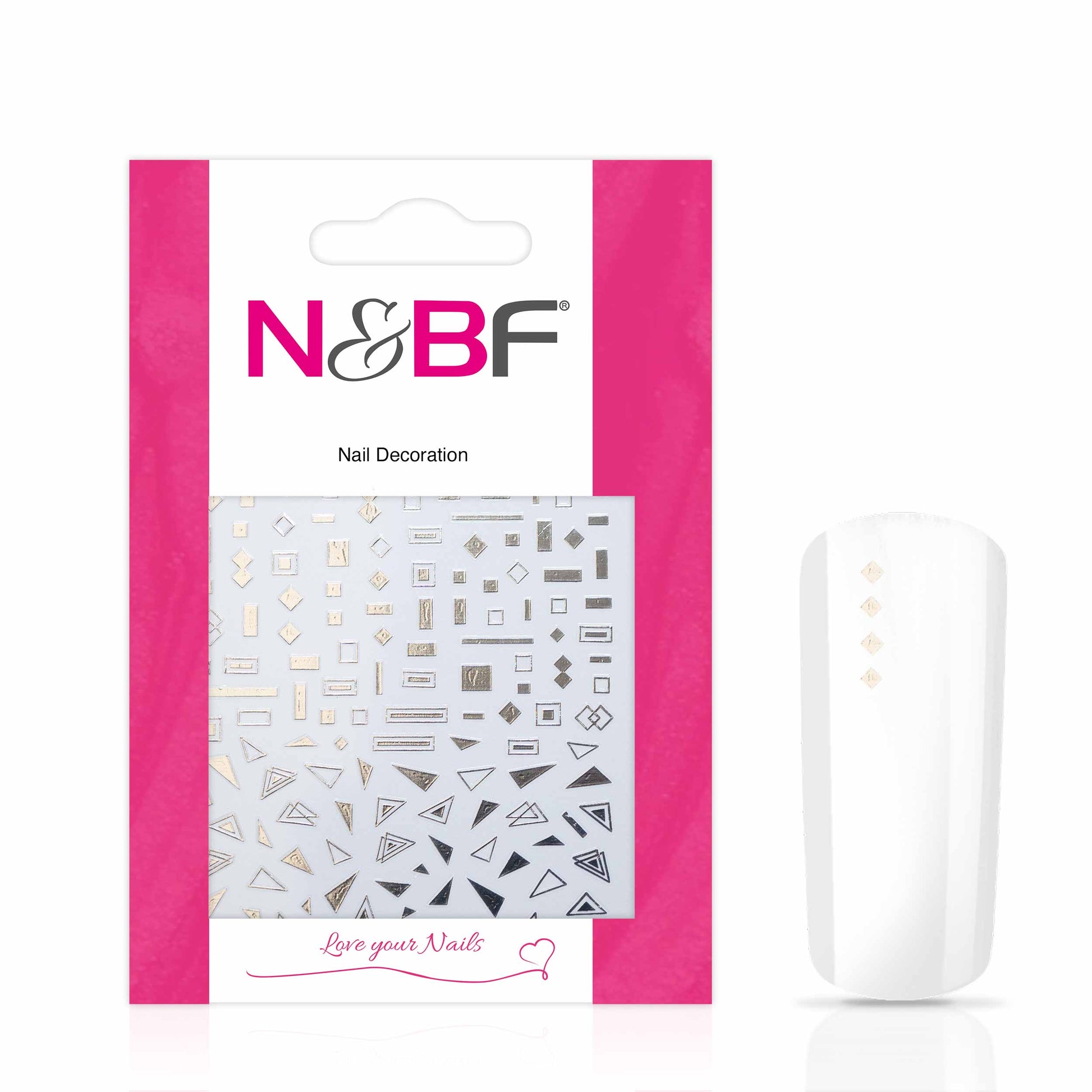 Nails and Beauty Factory Nagelsticker Champagner Silver 1