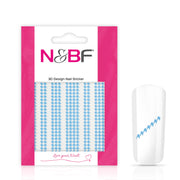 Nails and Beauty Factory Nagelsticker Fancy Fence Baby Blue 124365813