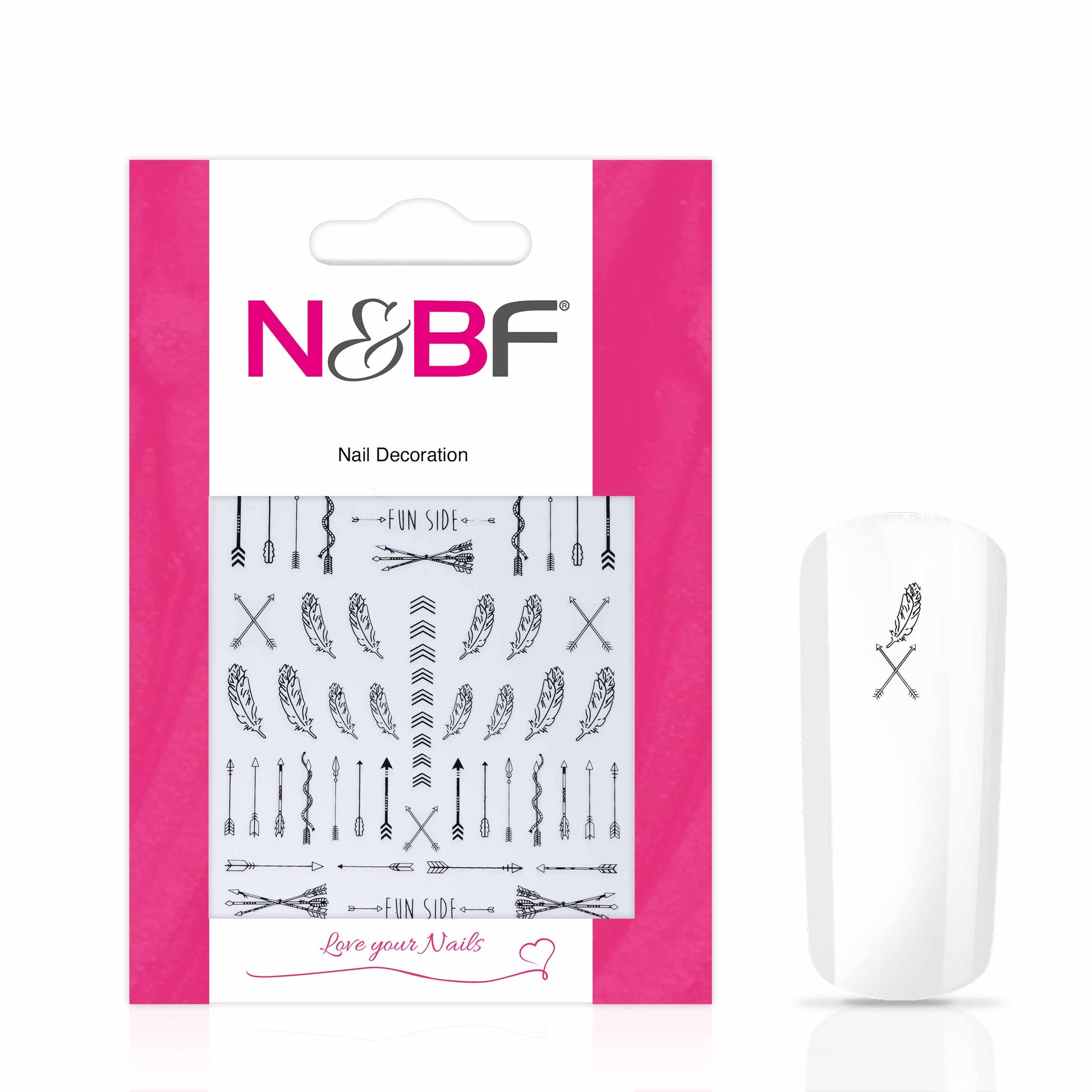Nails and Beauty Factory Nagelsticker Feather Black 1