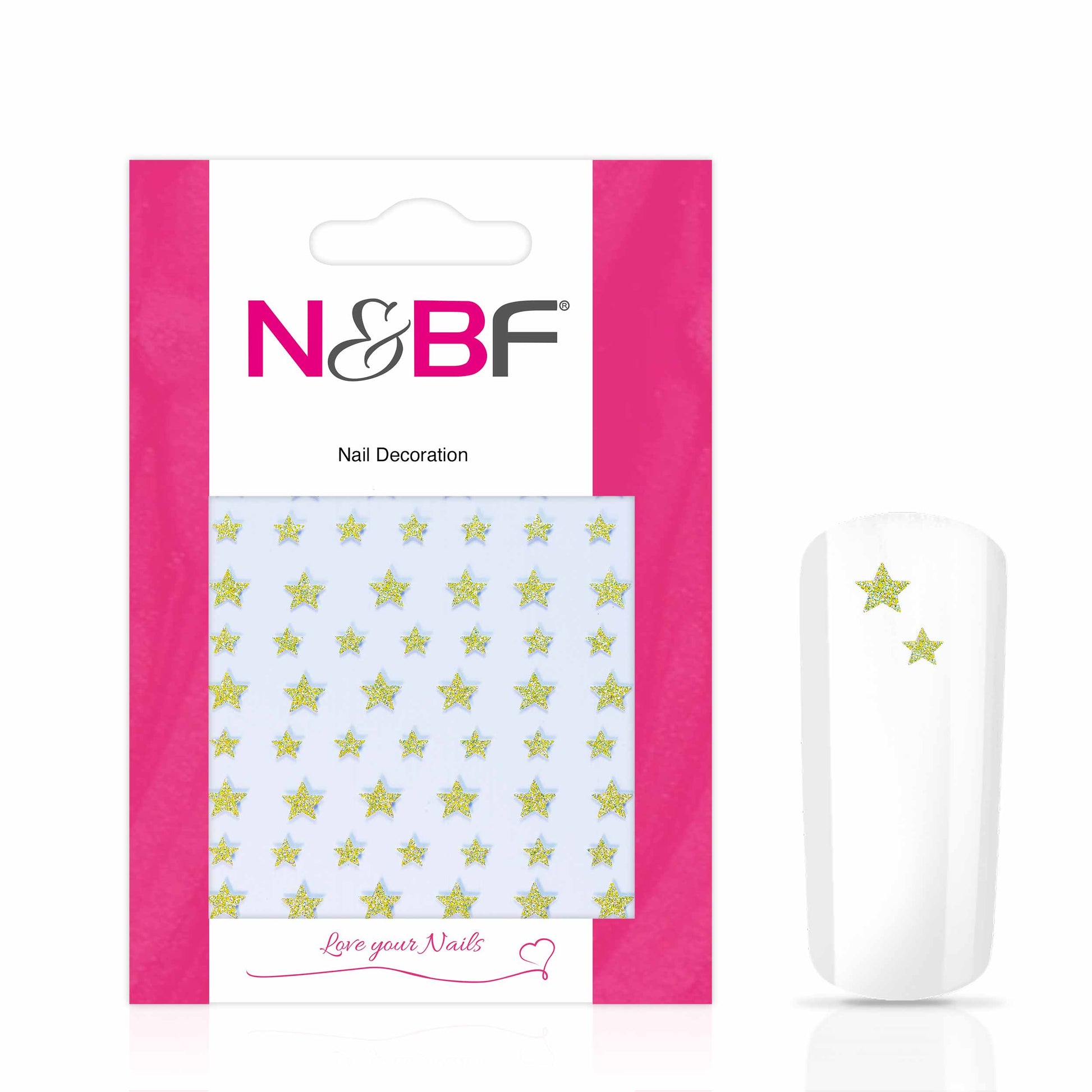 Nails and Beauty Factory Nagelsticker Glitter Golden Stars 1