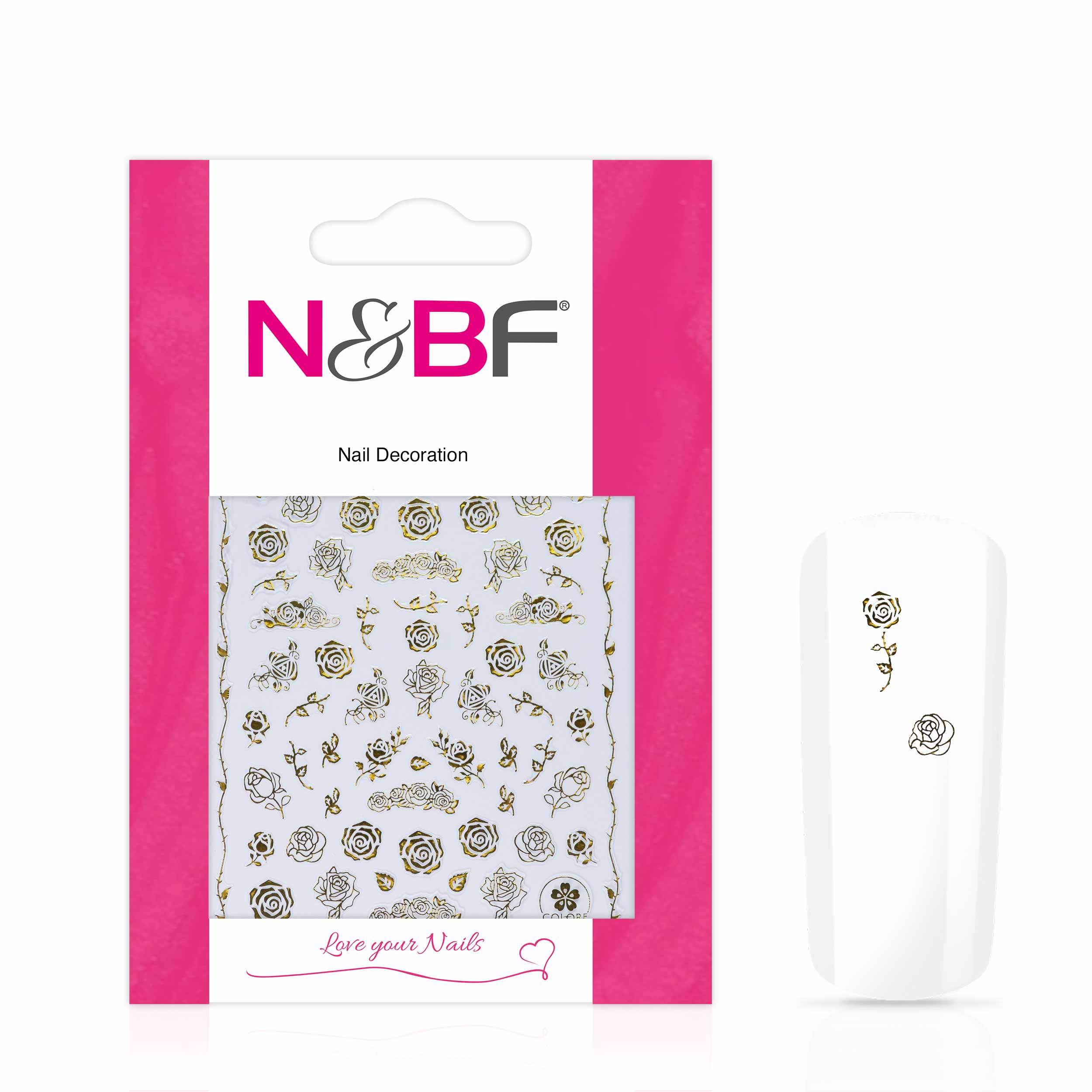 Nails and Beauty Factory Nagelsticker Golden Rose