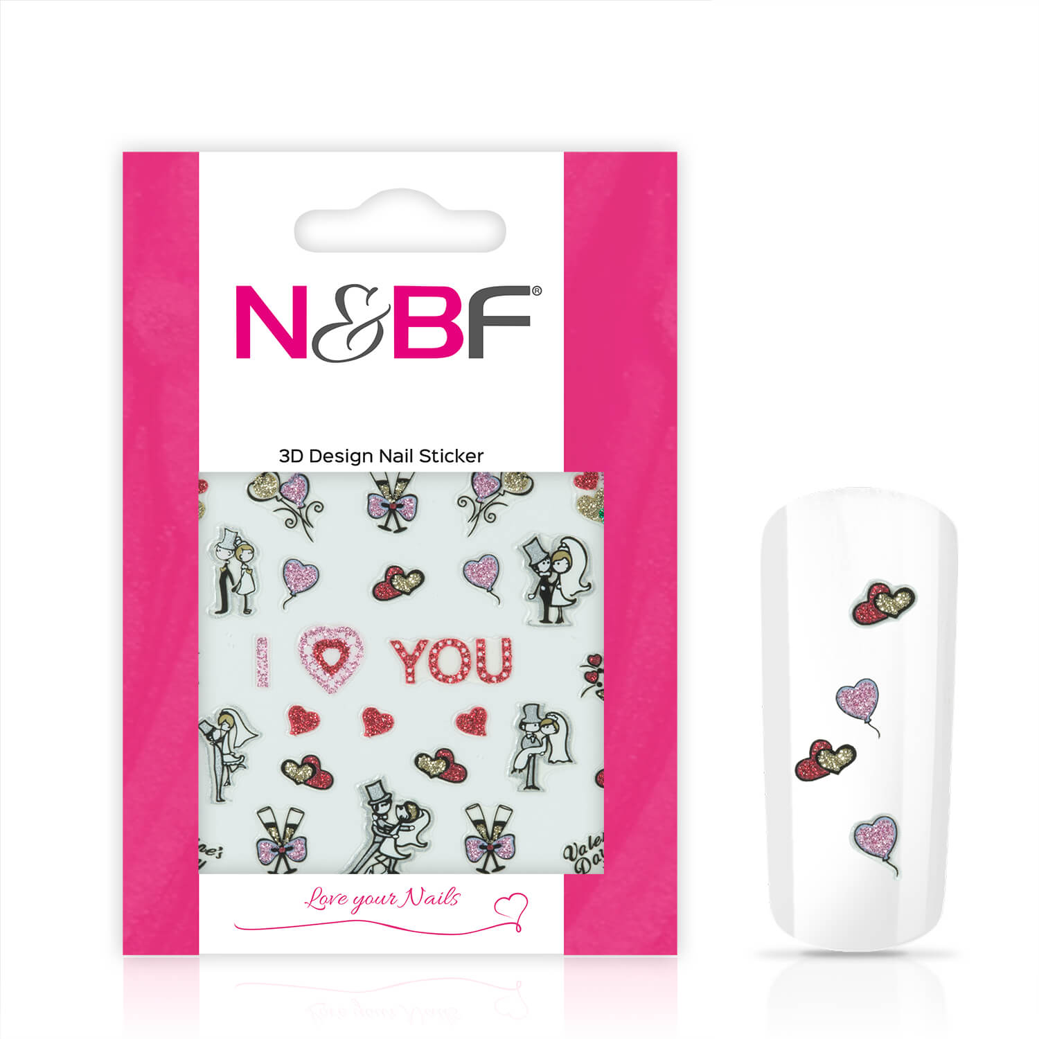 Nails and Beauty Factory Nagelsticker I Love You 123646279