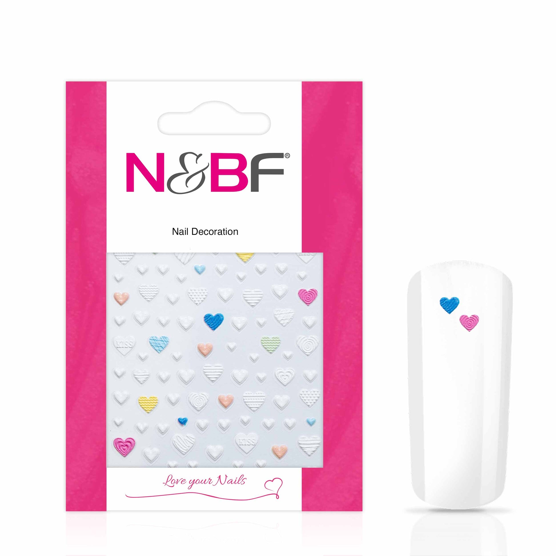Nails and Beauty Factory Nagelsticker Multi Hearts 2023 1