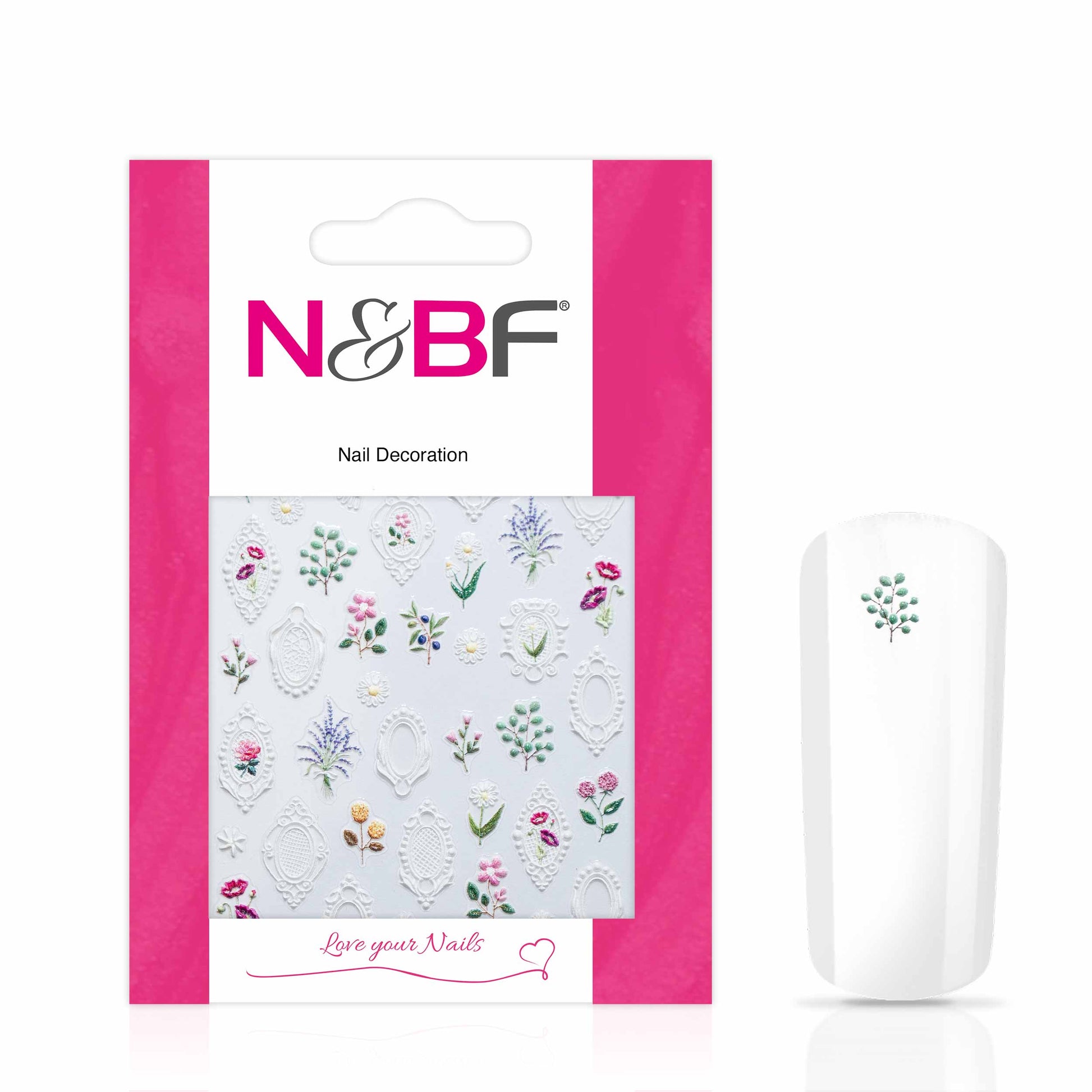 Nails and Beauty Factory Nagelsticker Orgnament Elegant Flower Mirror 1