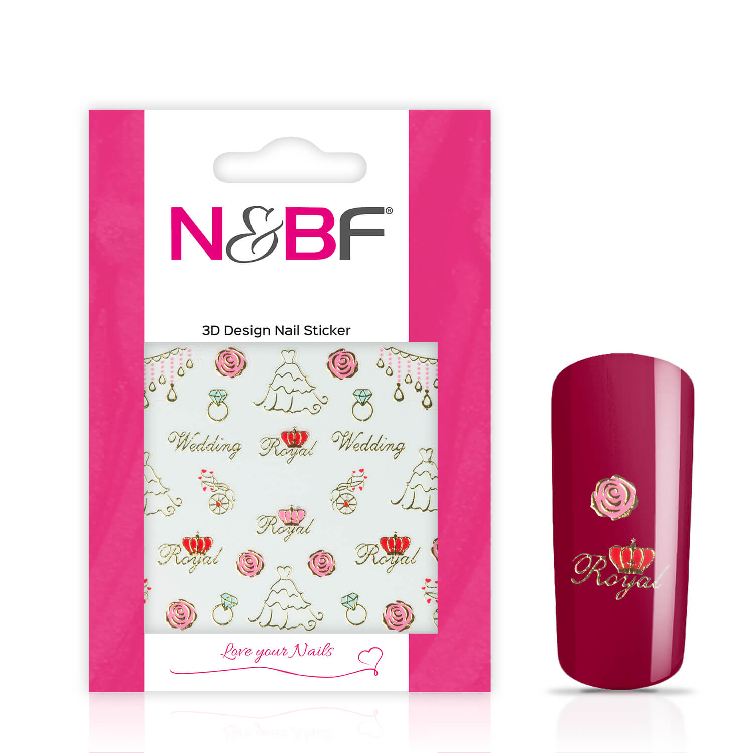 Nails and Beauty Factory Nagelsticker Royal Wedding Gold 123647443
