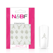 Nails and Beauty Factory Nagelsticker Silver Mirror Ornament 124133649
