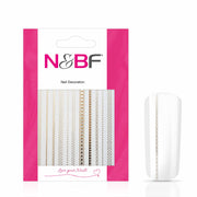 Nails and Beauty Factory Nagelsticker Stripes Chain Redgold 2