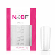 Nails and Beauty Factory Nagelsticker Stripes Chain Silver 1