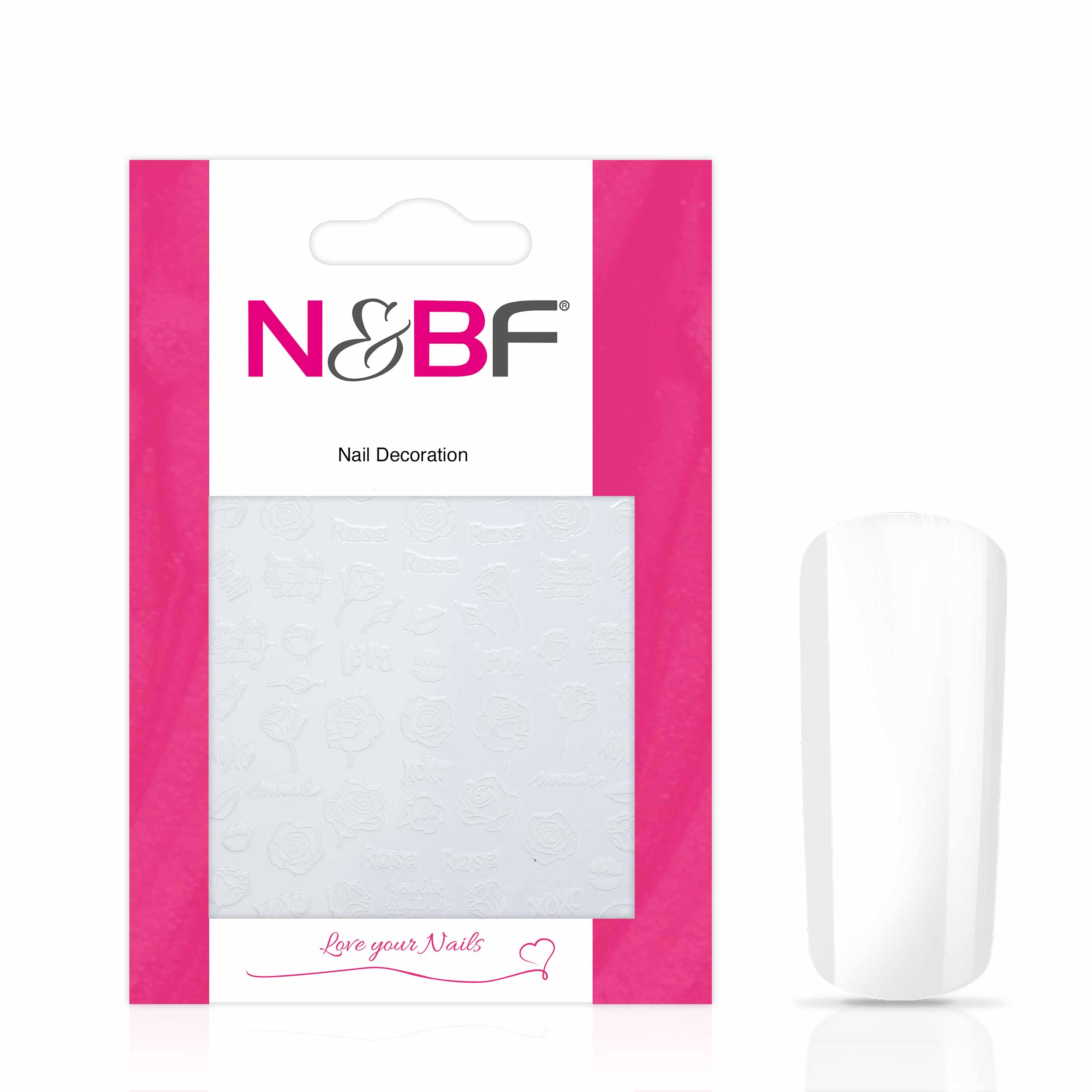 Nails and Beauty Factory Nagelsticker White Rose 2023 1