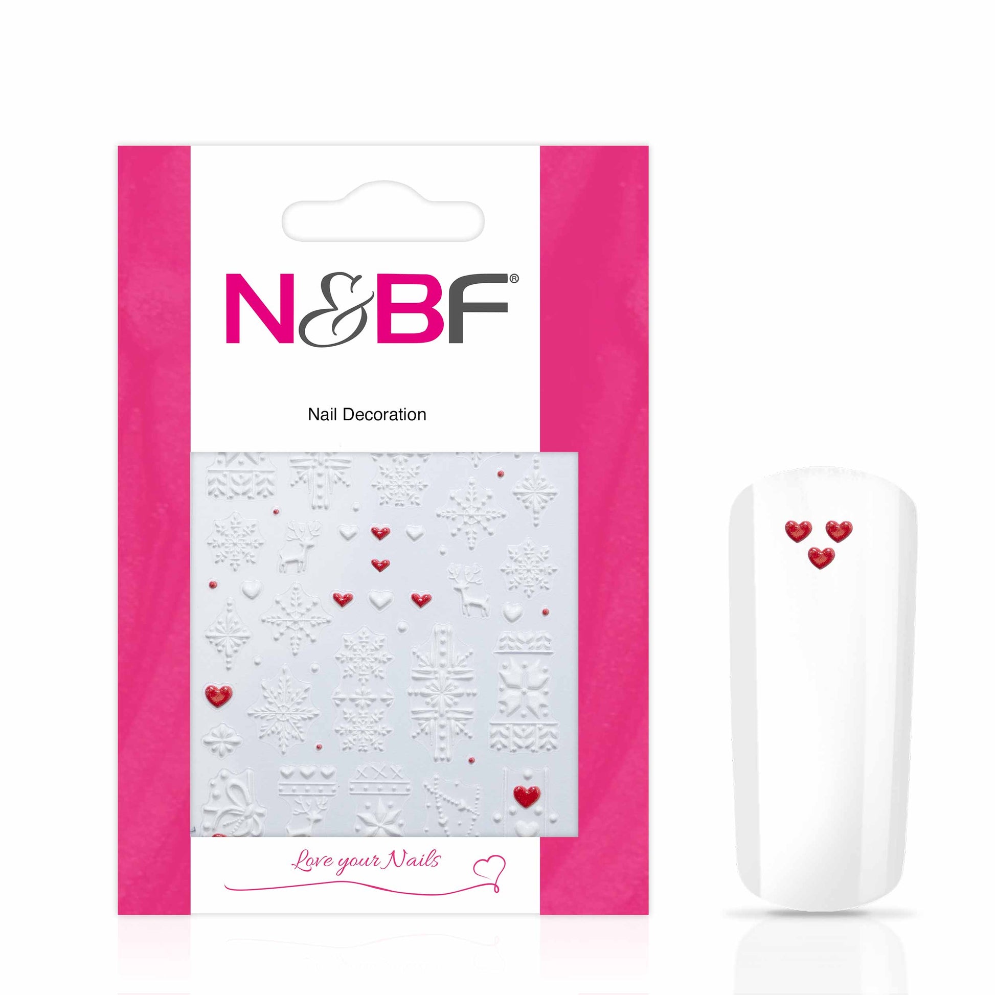 Nails and Beauty Factory Nagelsticker White Snow Falkes 1