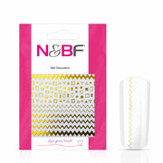 Nails and Beauty Factory Nagelsticker Zick Zack Lines Gold 1
