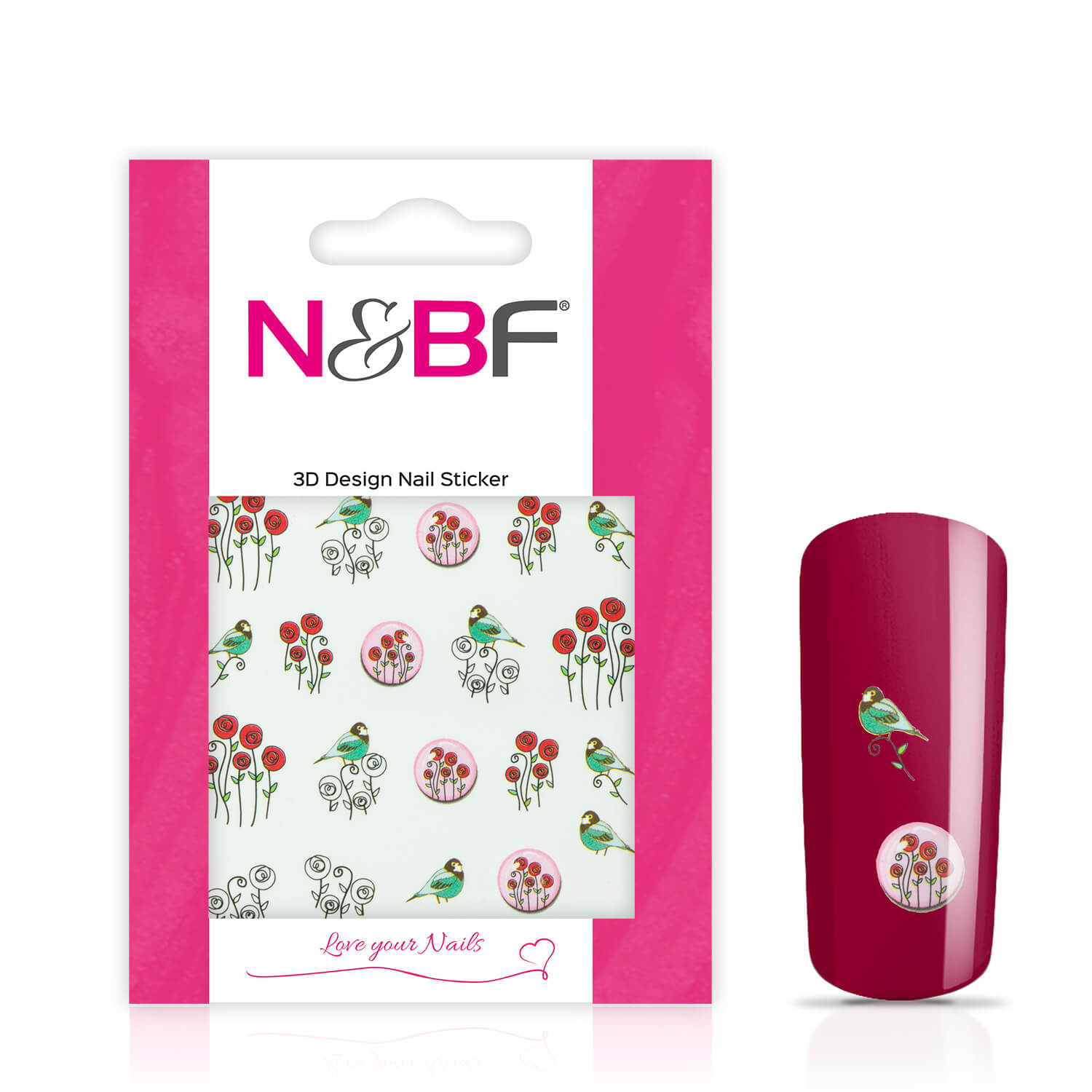 Nails and Beauty Factory Nail Tattoos Birds and Flowers 123647563
