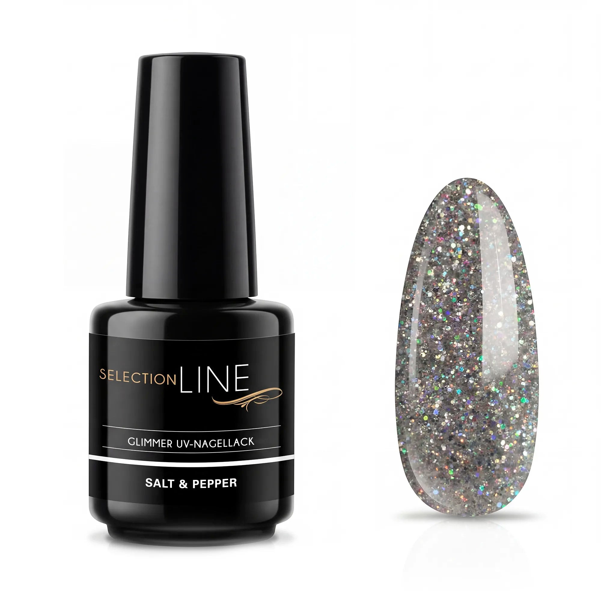 Selection Line Glimmer UV Nagellack Salt & Pepper 15ml