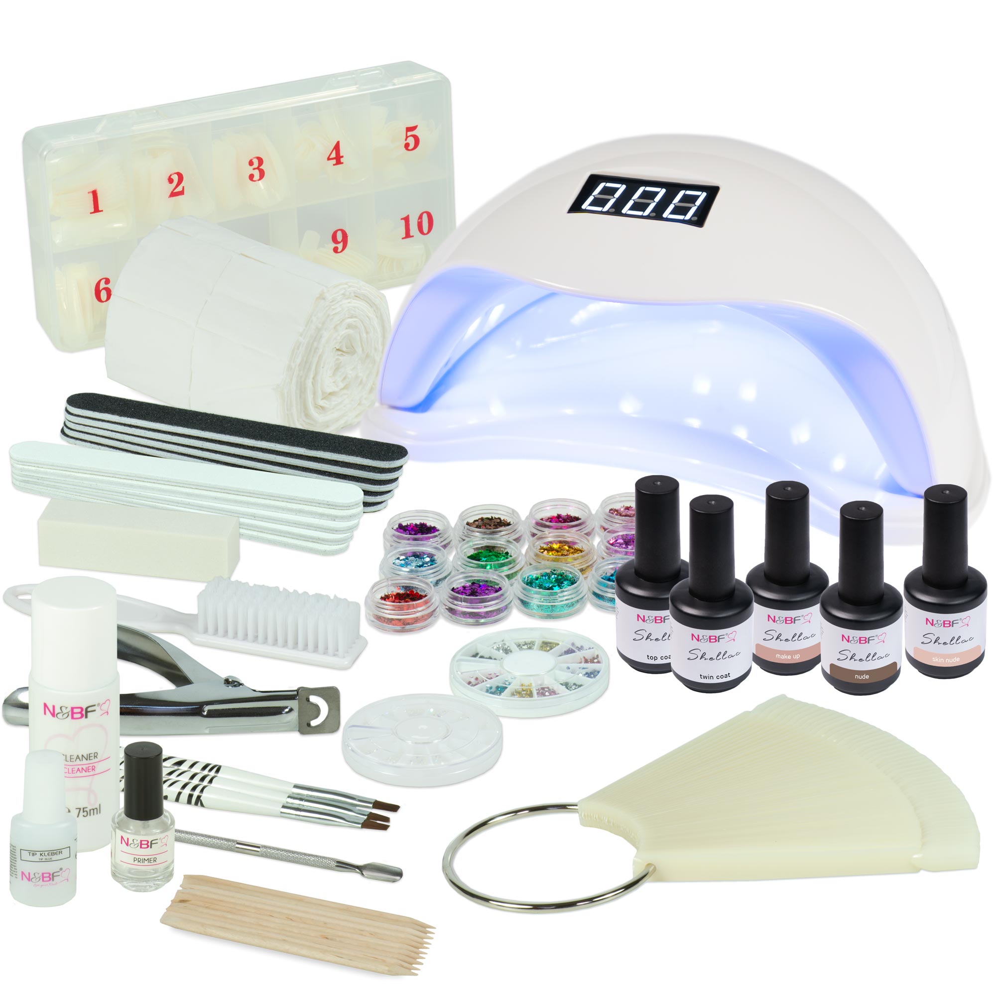 Nails and Beauty Factory Shellac Nagelstudio Set Manun 2022 Weiss
