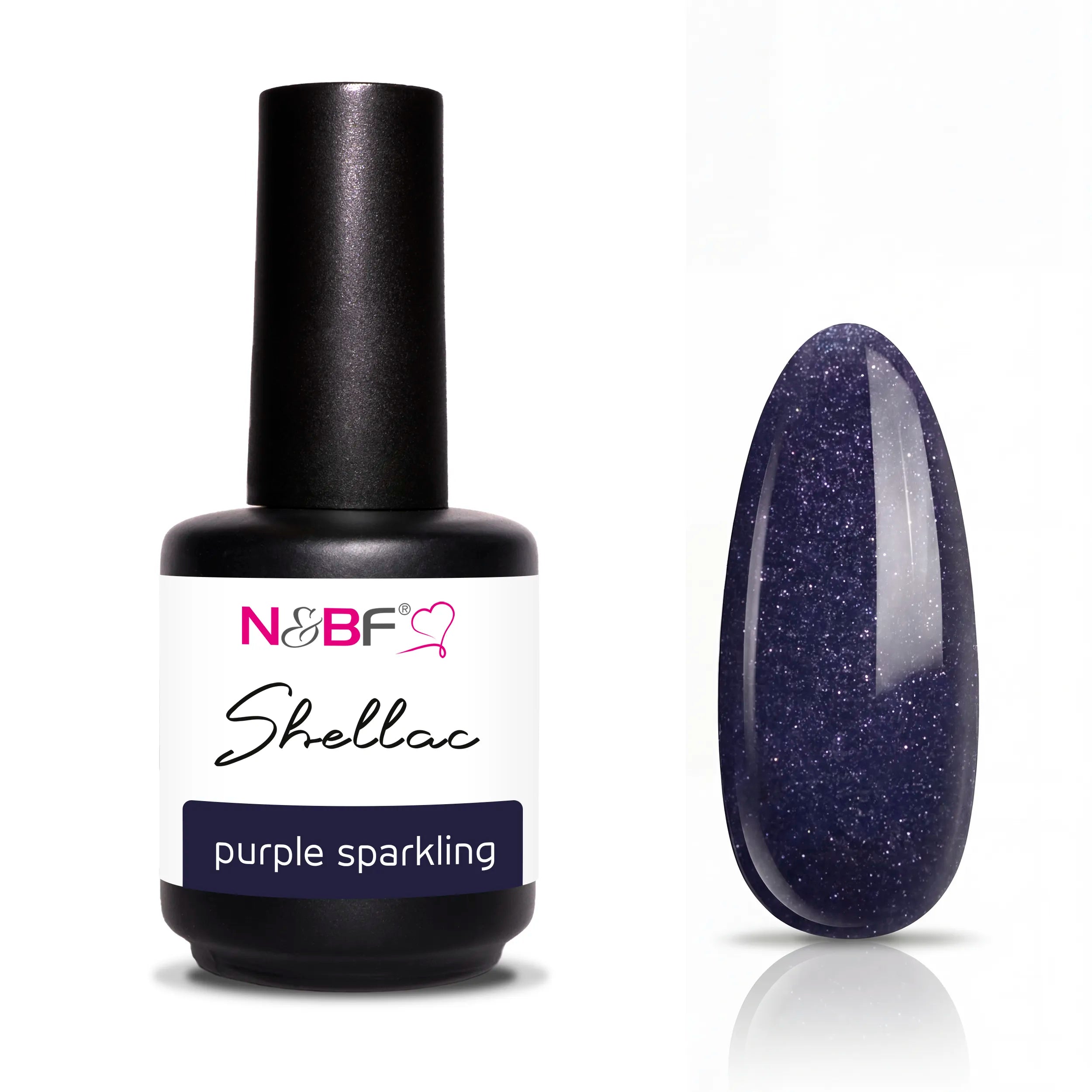 N&BF Shellac Purple Sparkling 12ml