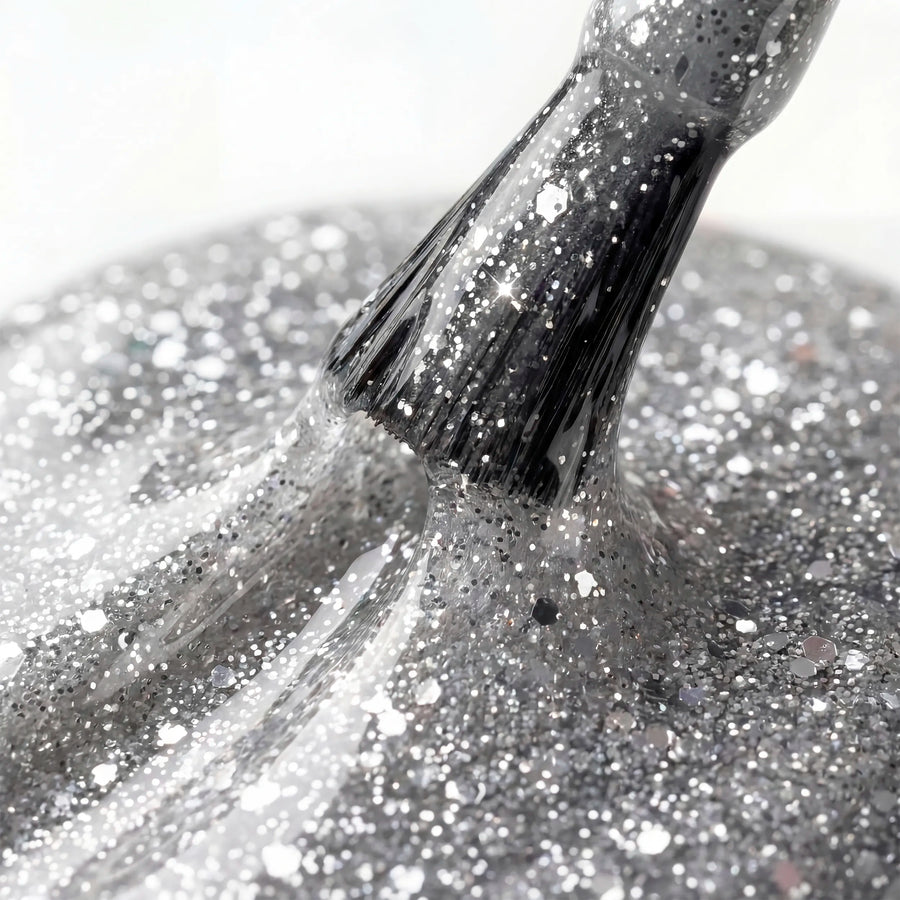 N&BF Shellac Silver Glitter 12ml