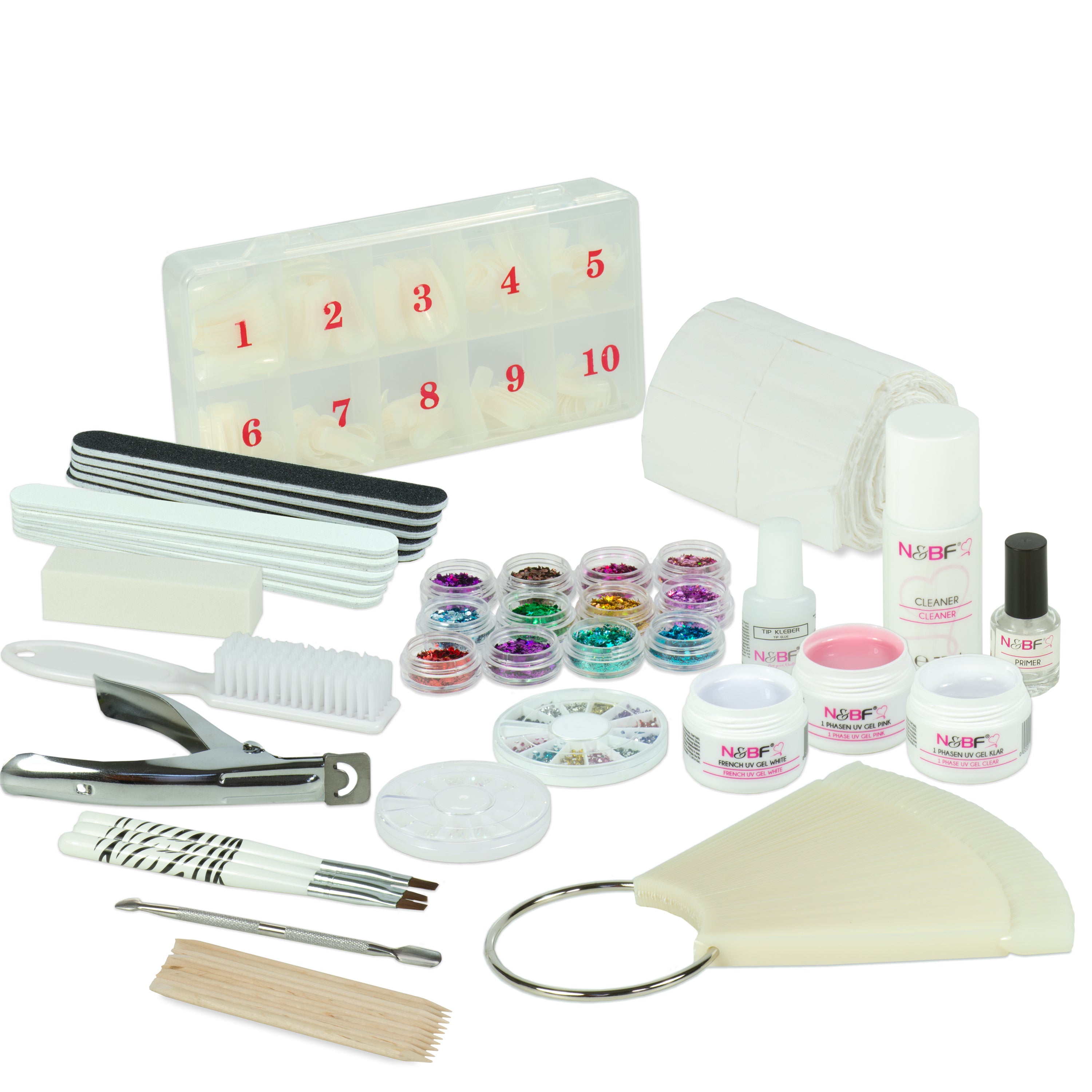 Nails and Beauty Factory UV Gel Nagelstudio Starter Set Weiss ink Fraser