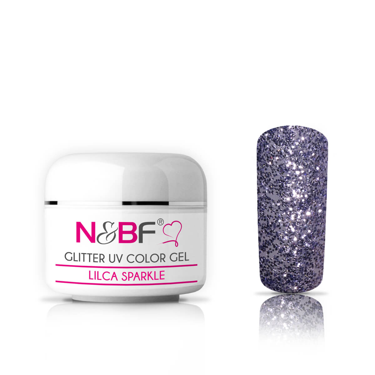 Nails and Beauty Factory UV Glitter Color Gel Lilca Sparkle 5ml