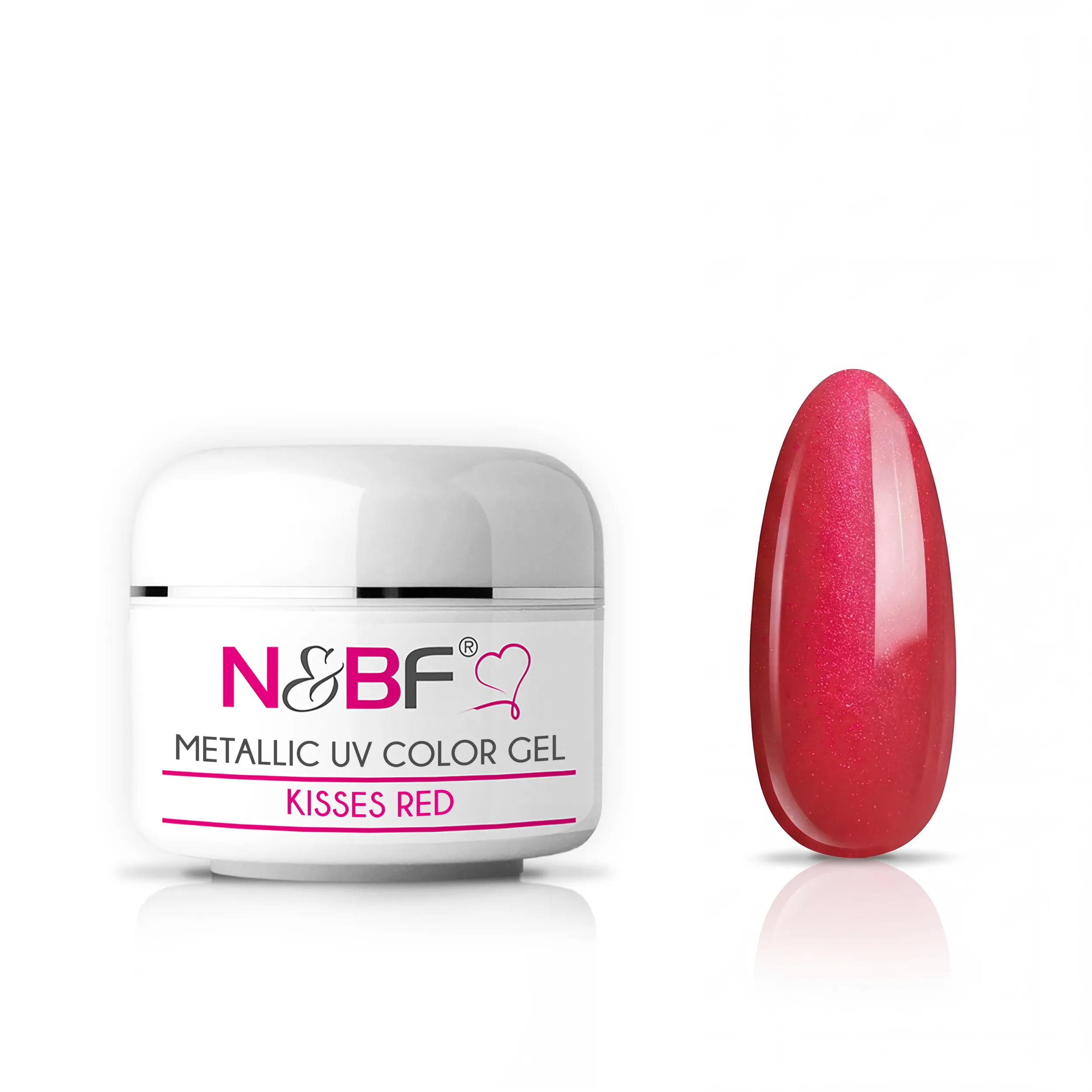 Metallic Farbgel Kisses Red 5ml