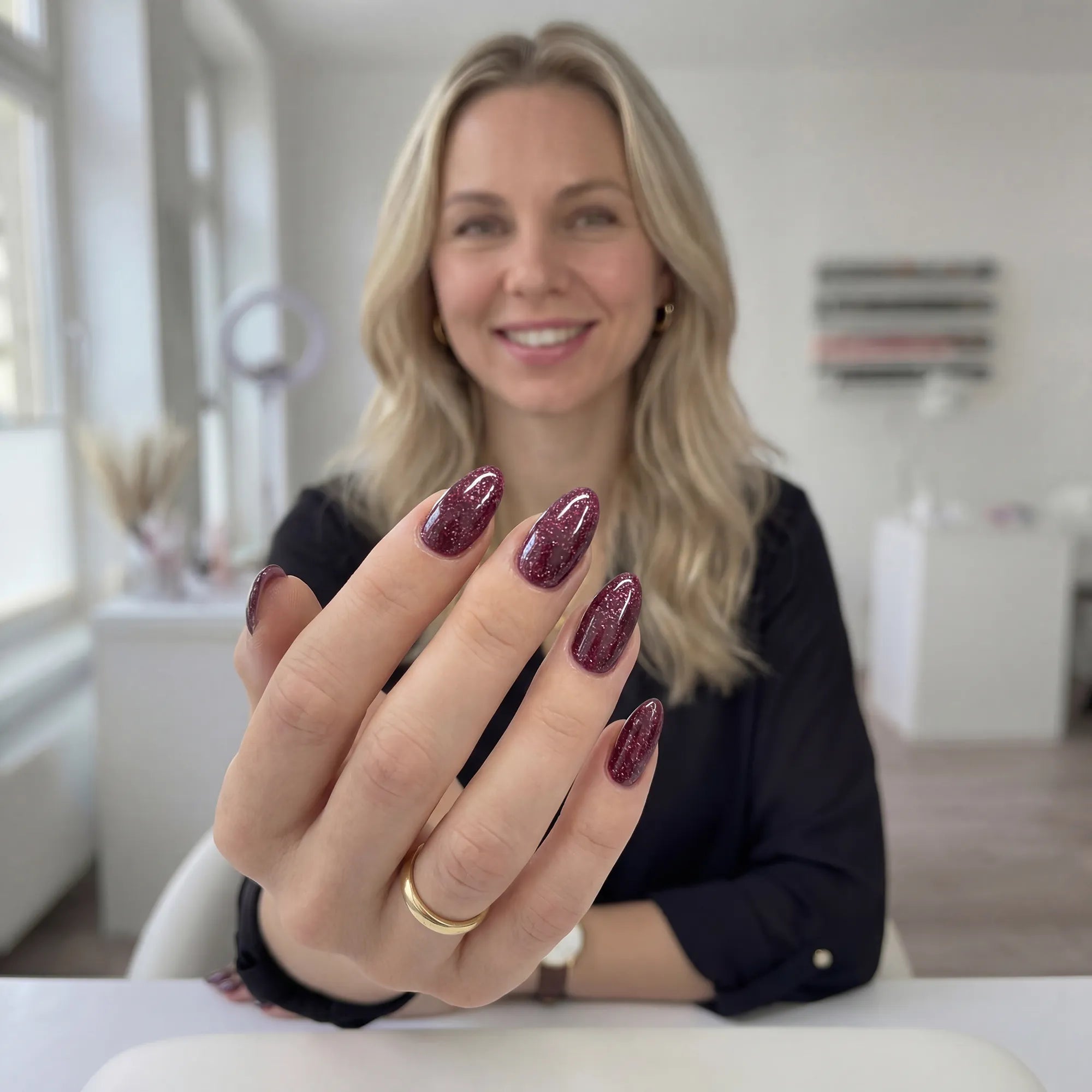 N&BF Shellac Glitter Bourdeaux 12ml